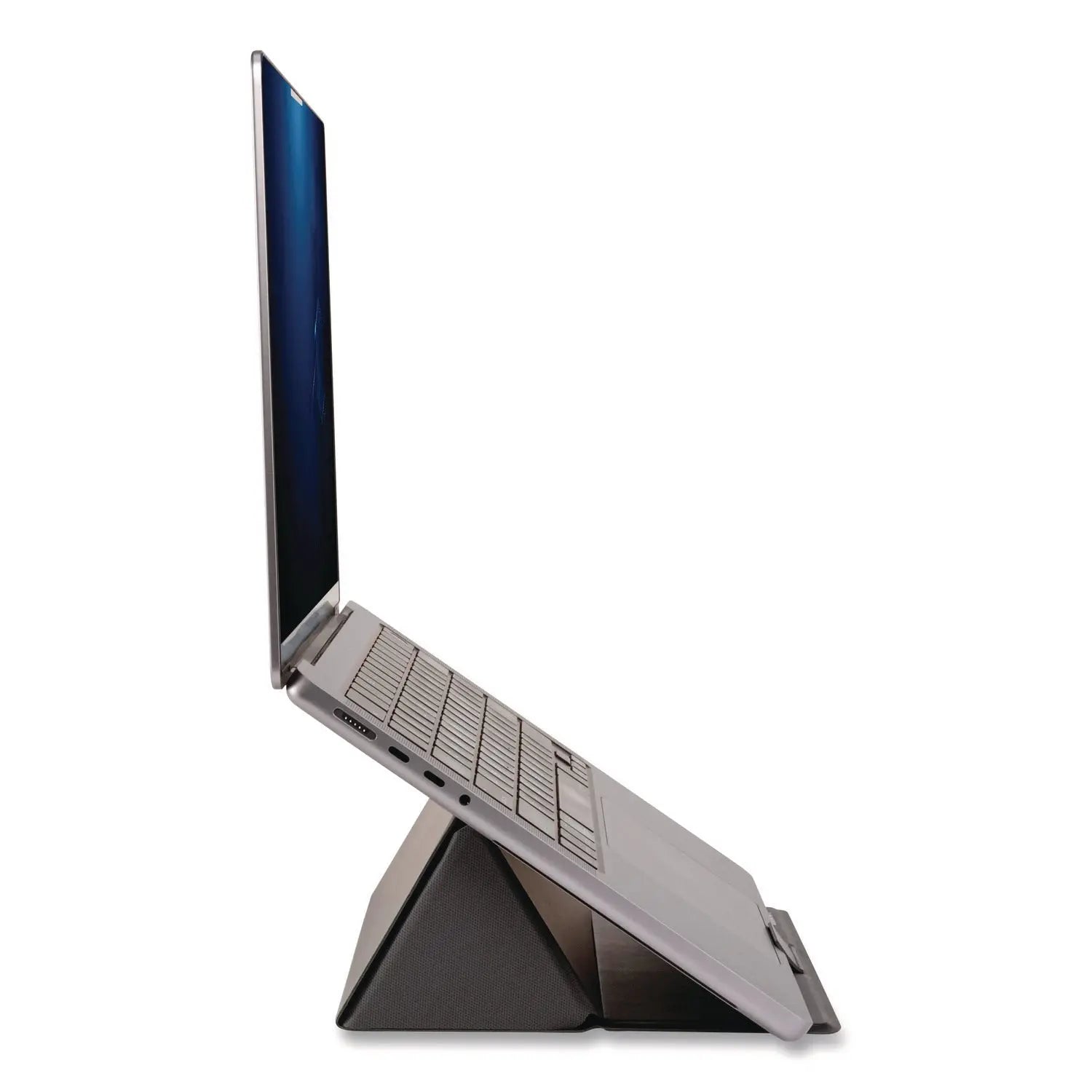 Allsop® Foldio Laptop and Tablet Stand, +30 Tilt, 9.5" x 14.5" x 3", Black, Supports 7 lb
