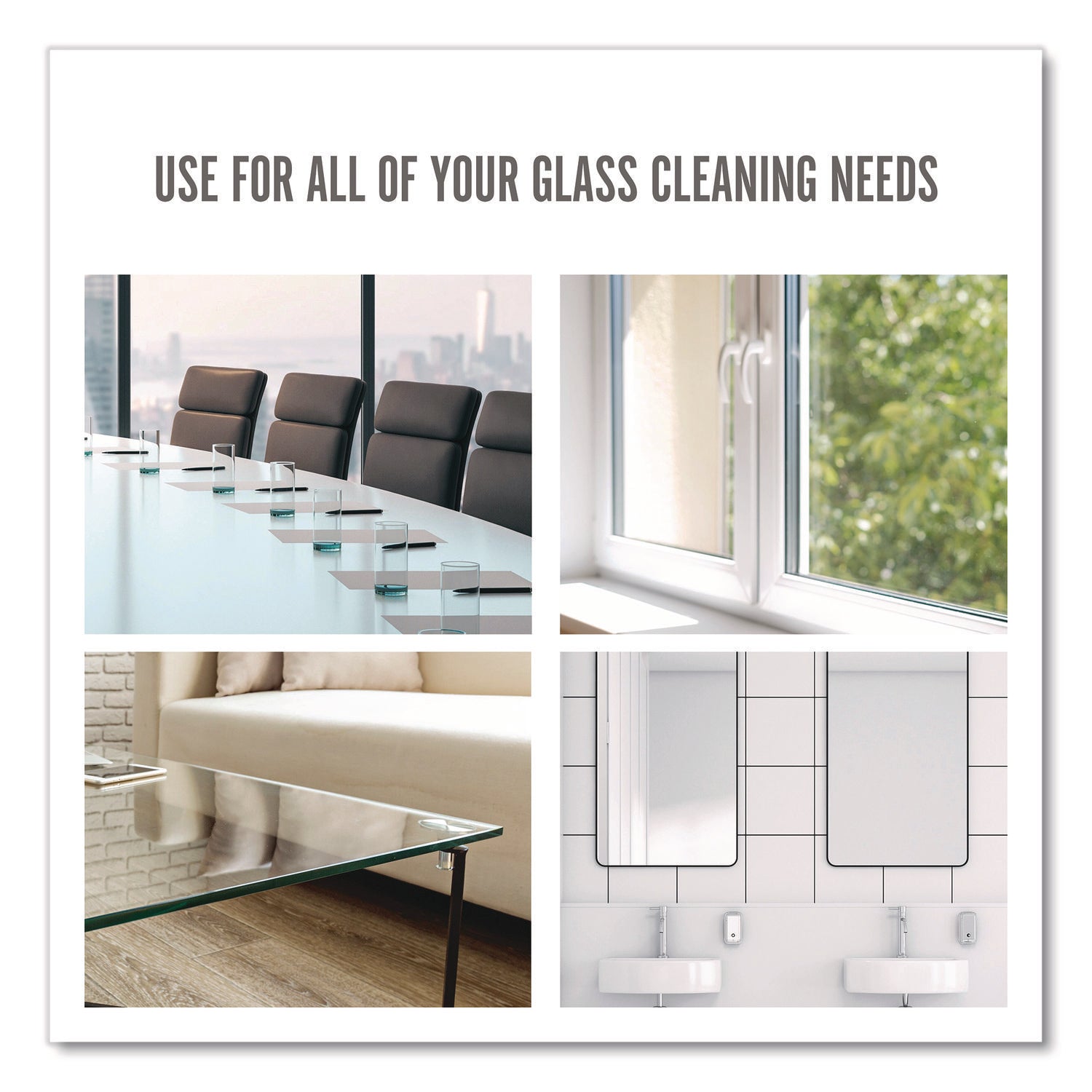 Perk™ Hello Eco Glass Cleaner Refill, Unscented, 1 gal Bottle