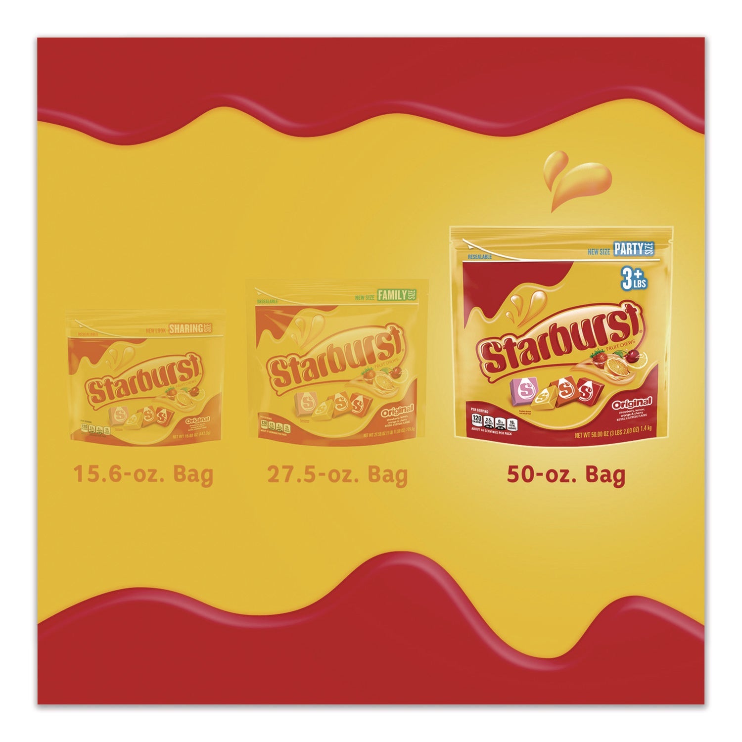 Starburst® Original Fruit Chews, Assorted, 50 oz. Bag