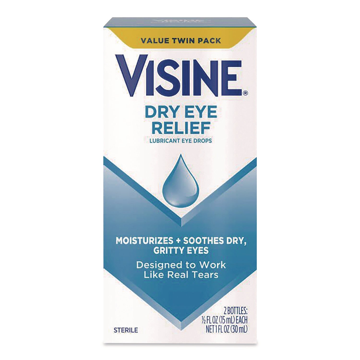 Visine® Dry Eye Relief Lubricant Eye Drops, 15 mL Bottle, 2/Box