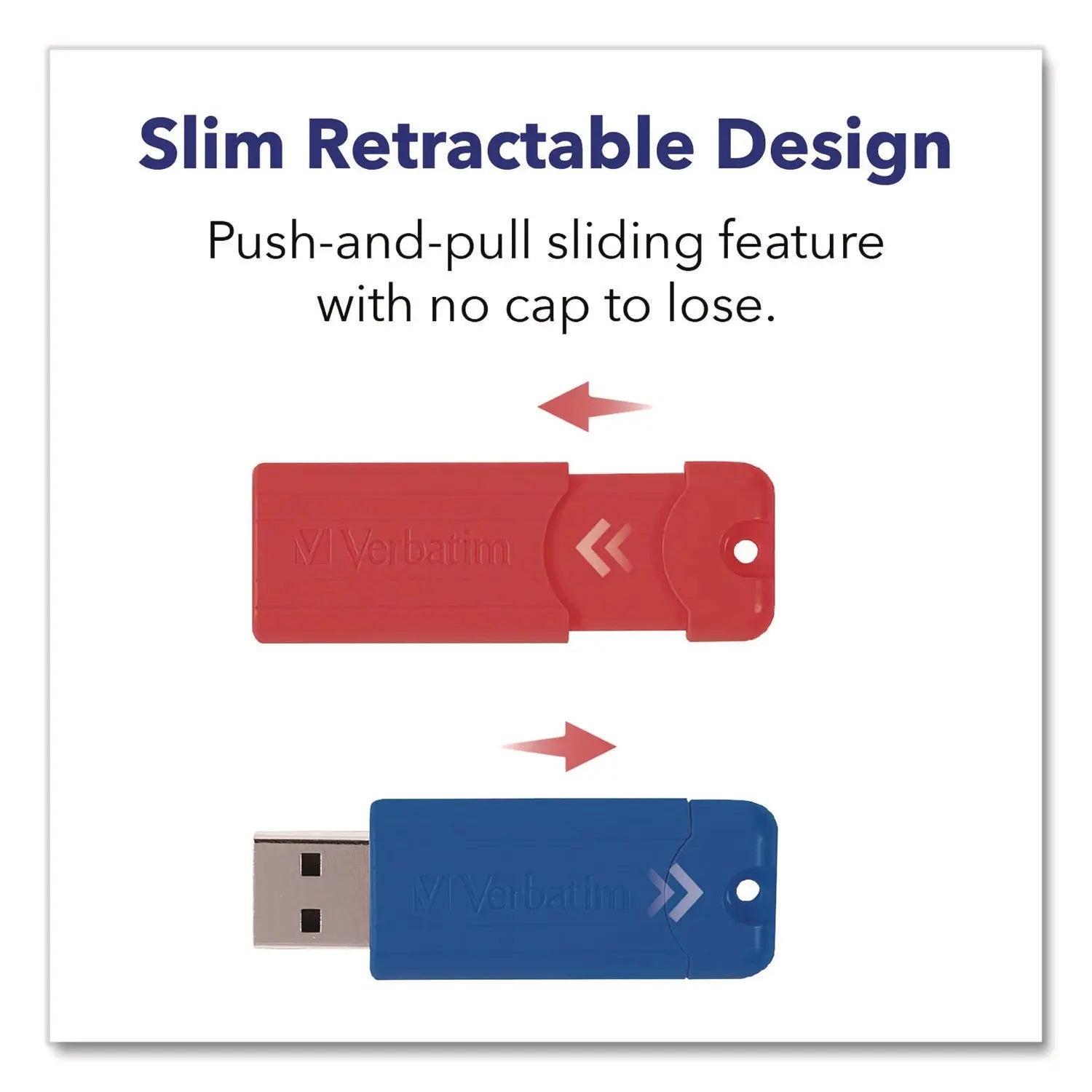 Verbatim® PinStripe USB 3.0 Flash Drive, 32 GB, Assorted Colors, 5/Pack