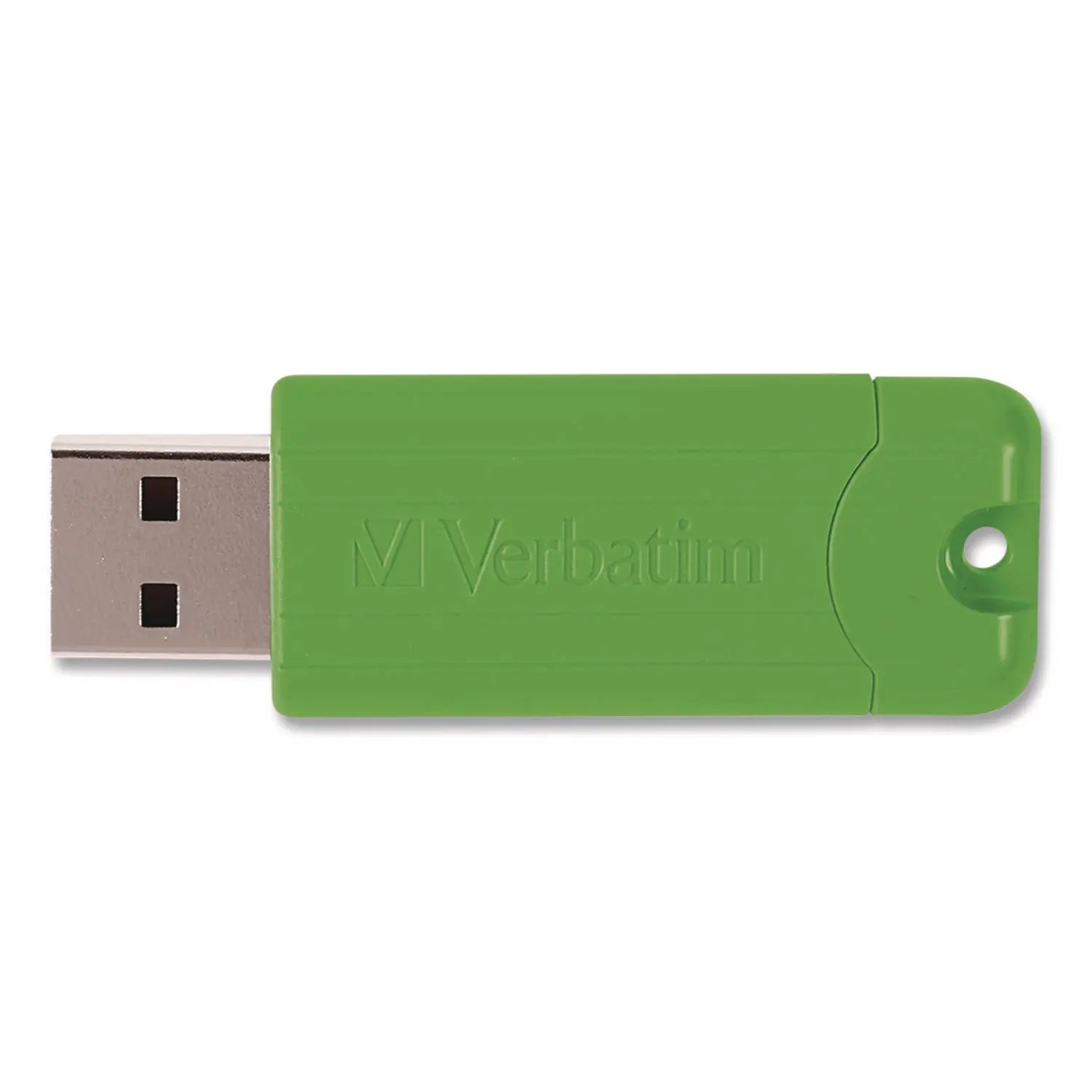 Verbatim® PinStripe USB 3.2 Flash Drive, 64 GB, Assorted Colors, 5/Pack