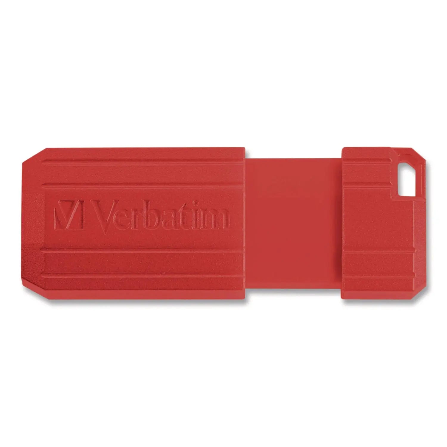 Verbatim® PinStripe USB 2.0 Flash Drive, 128 GB, Blue/Red, 2/Pack