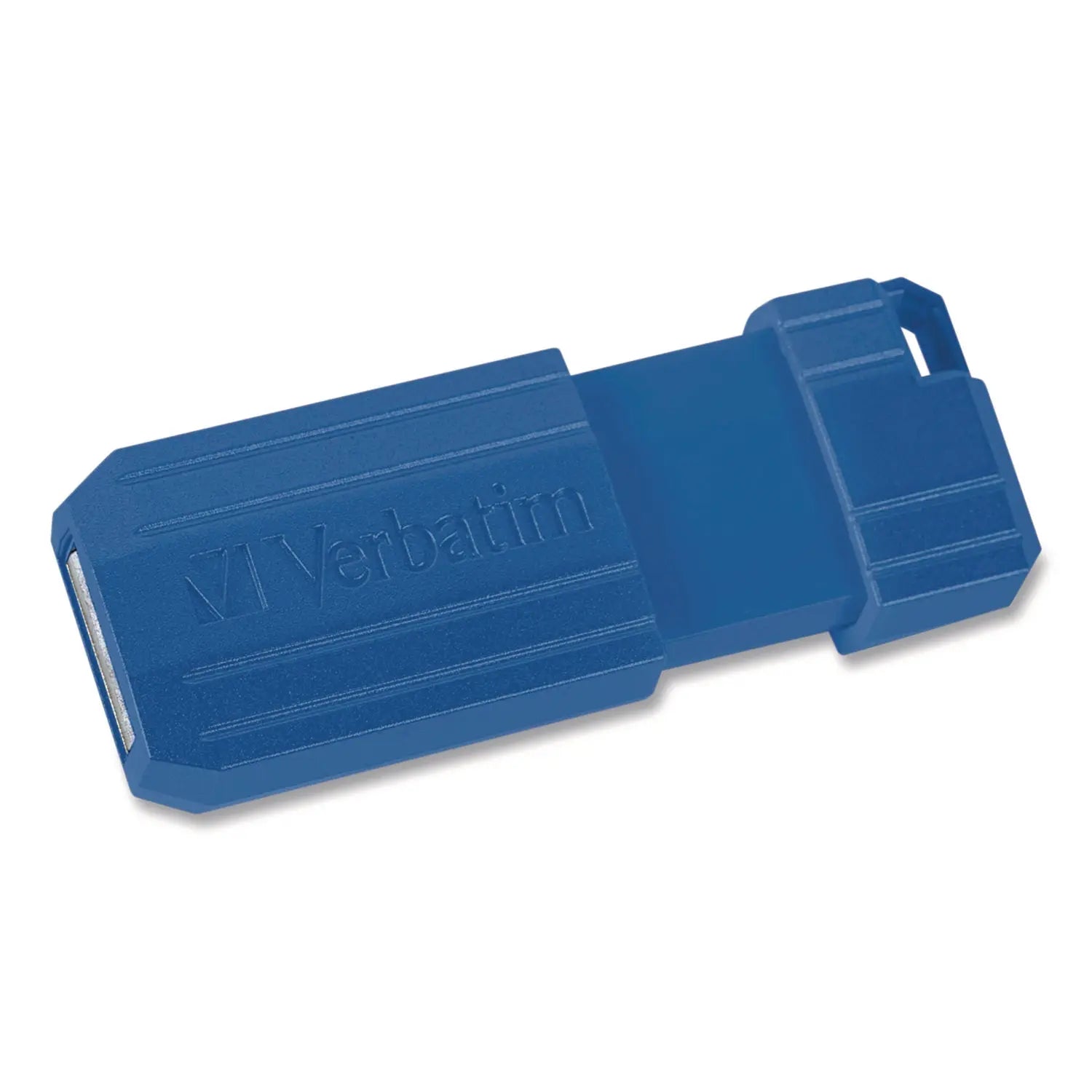 Verbatim® PinStripe USB 2.0 Flash Drive, 128 GB, Blue/Red, 2/Pack