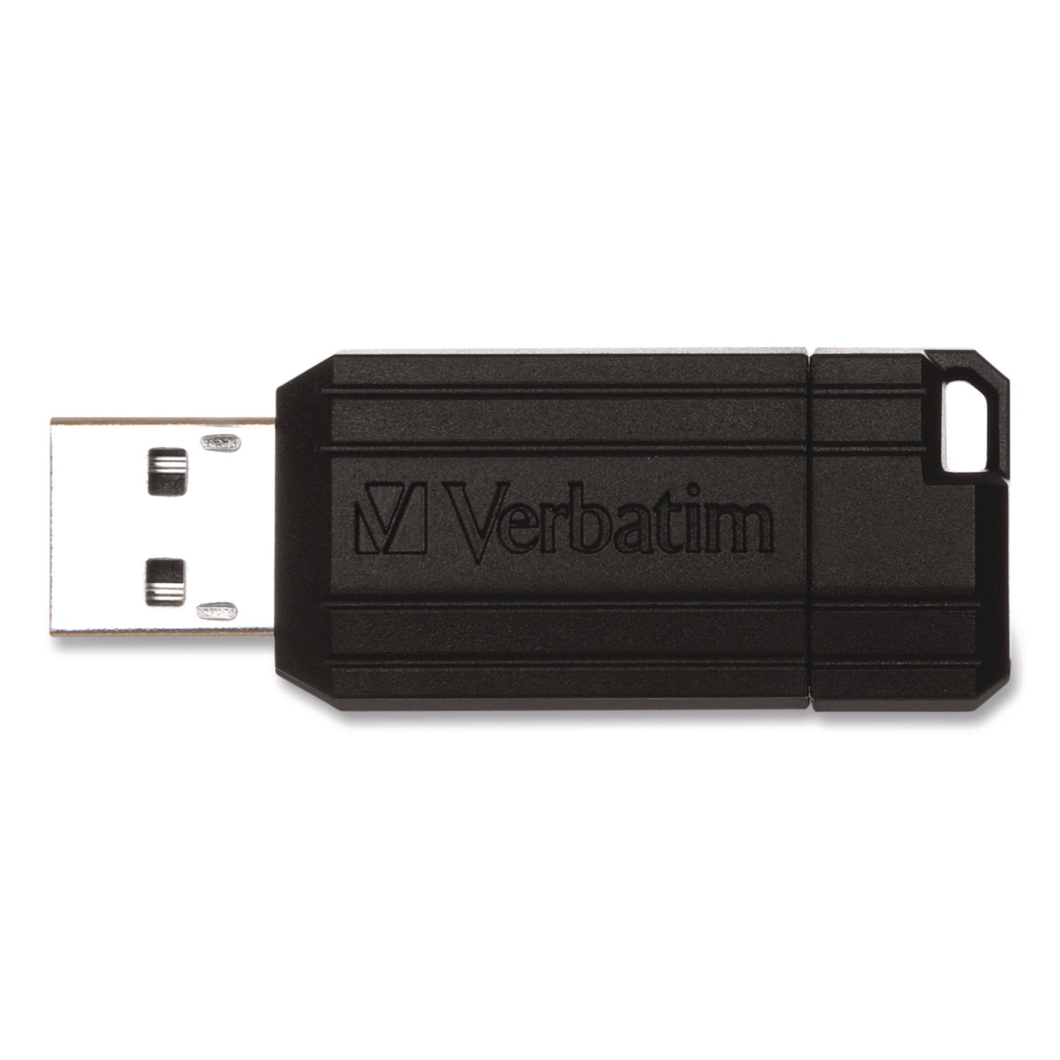 Verbatim® Pinstripe USB 2.0 Flash Drive, 64 GB, Black, 10/Pack