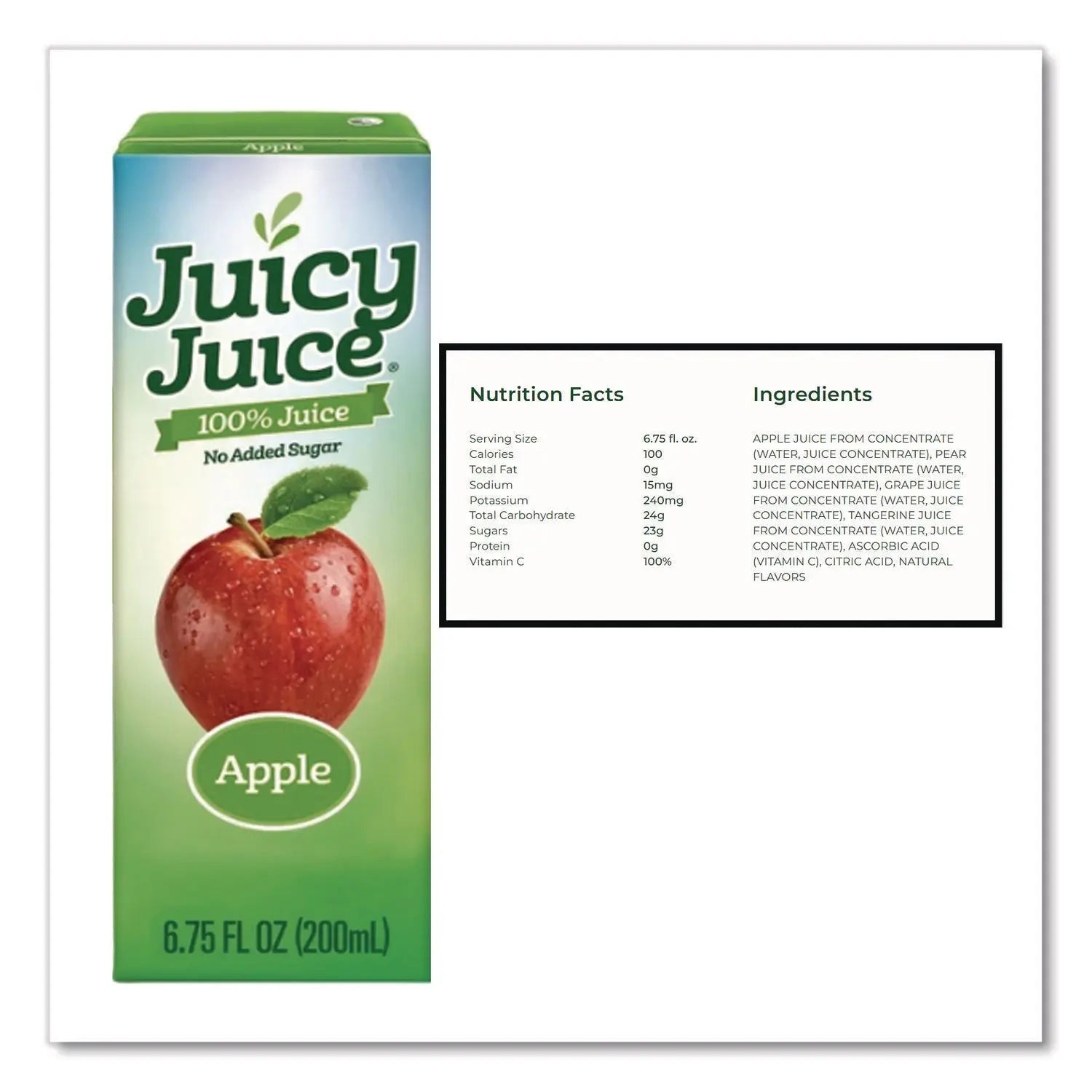 Juicy Juice® Juice Box Variety Pack, Assorted Flavors, 6.75 oz Box, 32/Carton