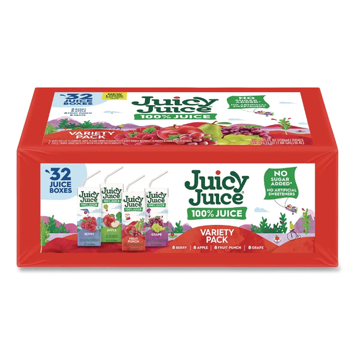 Juicy Juice® Juice Box Variety Pack, Assorted Flavors, 6.75 oz Box, 32/Carton