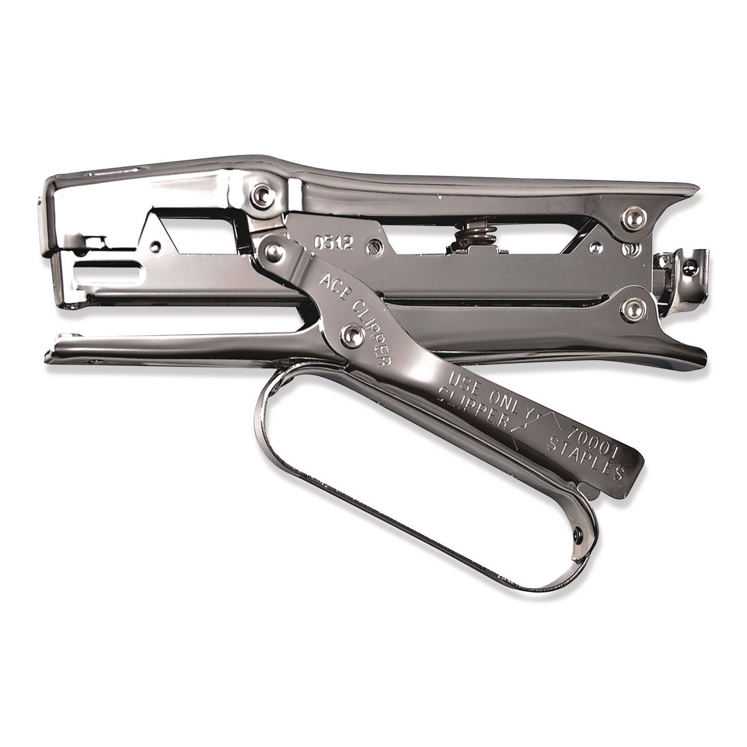 Ace® Lightweight Clipper Stapler, 20-Sheet Capacity, 2.63" Throat, Chrome