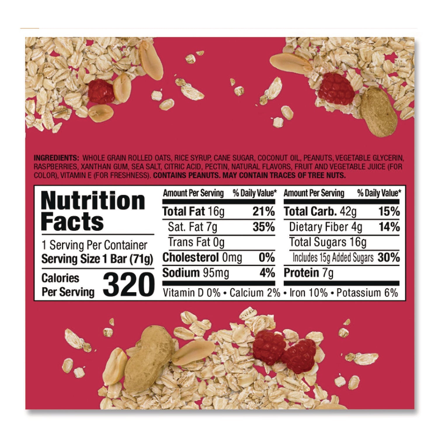 Bobo's Stuff'd Gluten-Free Peanut Butter and Berry Jam Oat Bar, 2.5 oz Bar, 12/Box - Bloom Skins