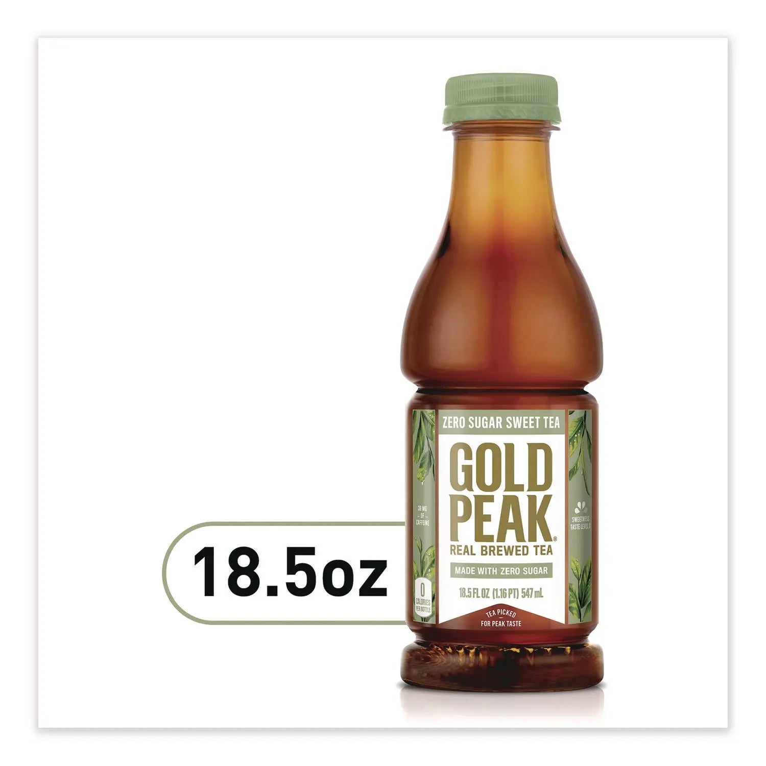 Gold Peak Zero Sugar Sweet Tea, 18.5 oz Bottle,12/Carton