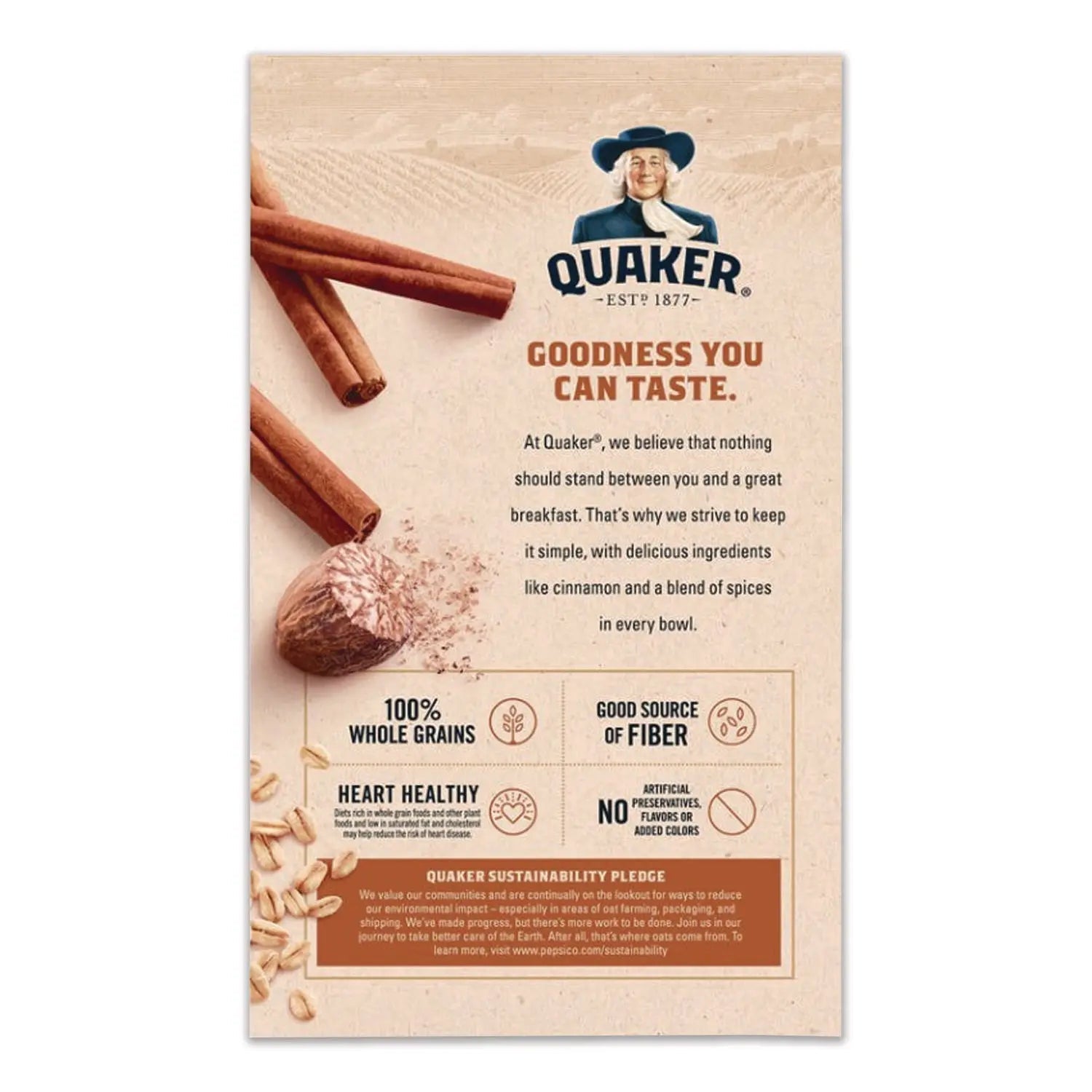 Quaker® Instant Oatmeal, Assorted Flavors, 1.51 oz Packet, 64/Carton