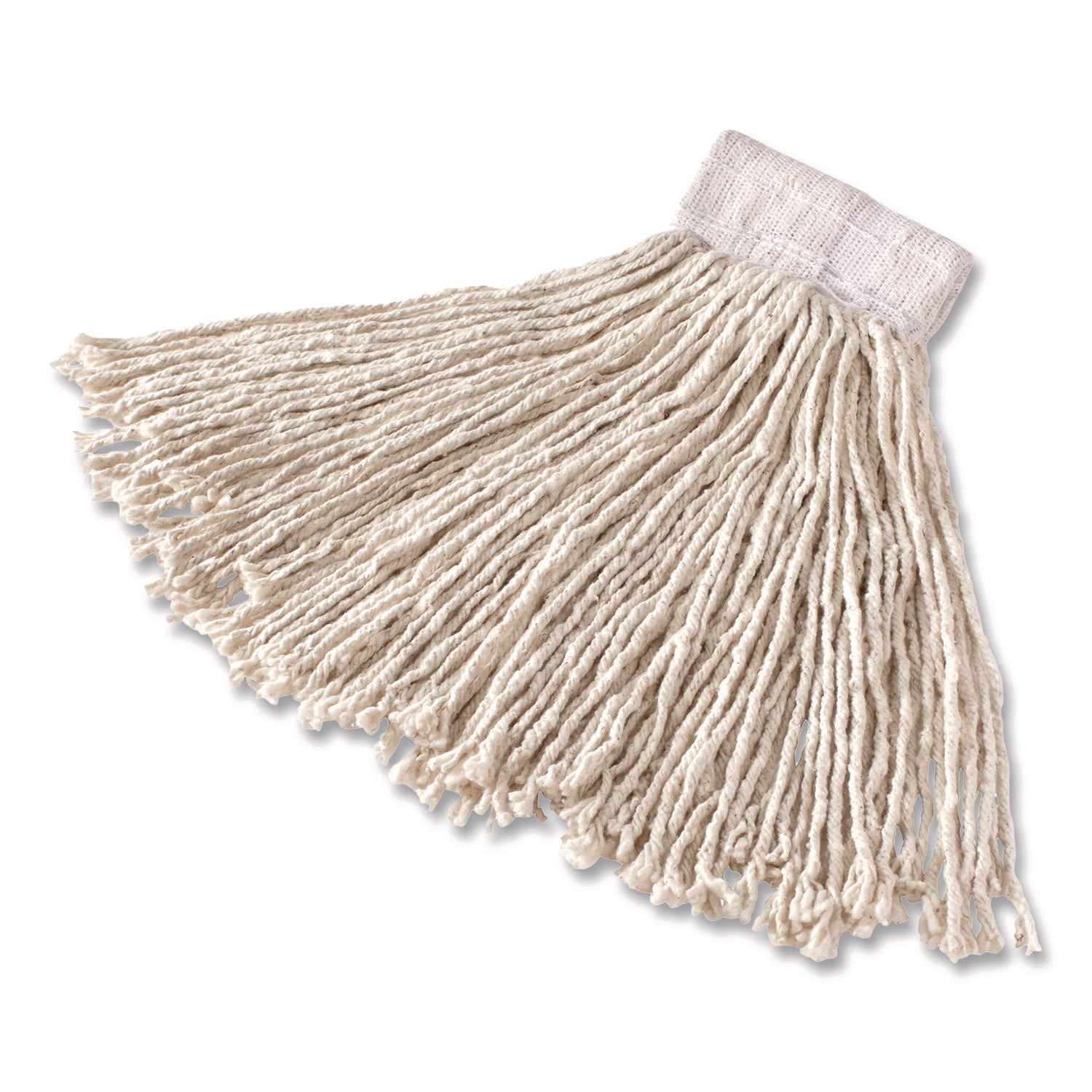 Rubbermaid® Commercial Super Stitch Cotton Looped End Wet Mop, Large, 1" White Headband