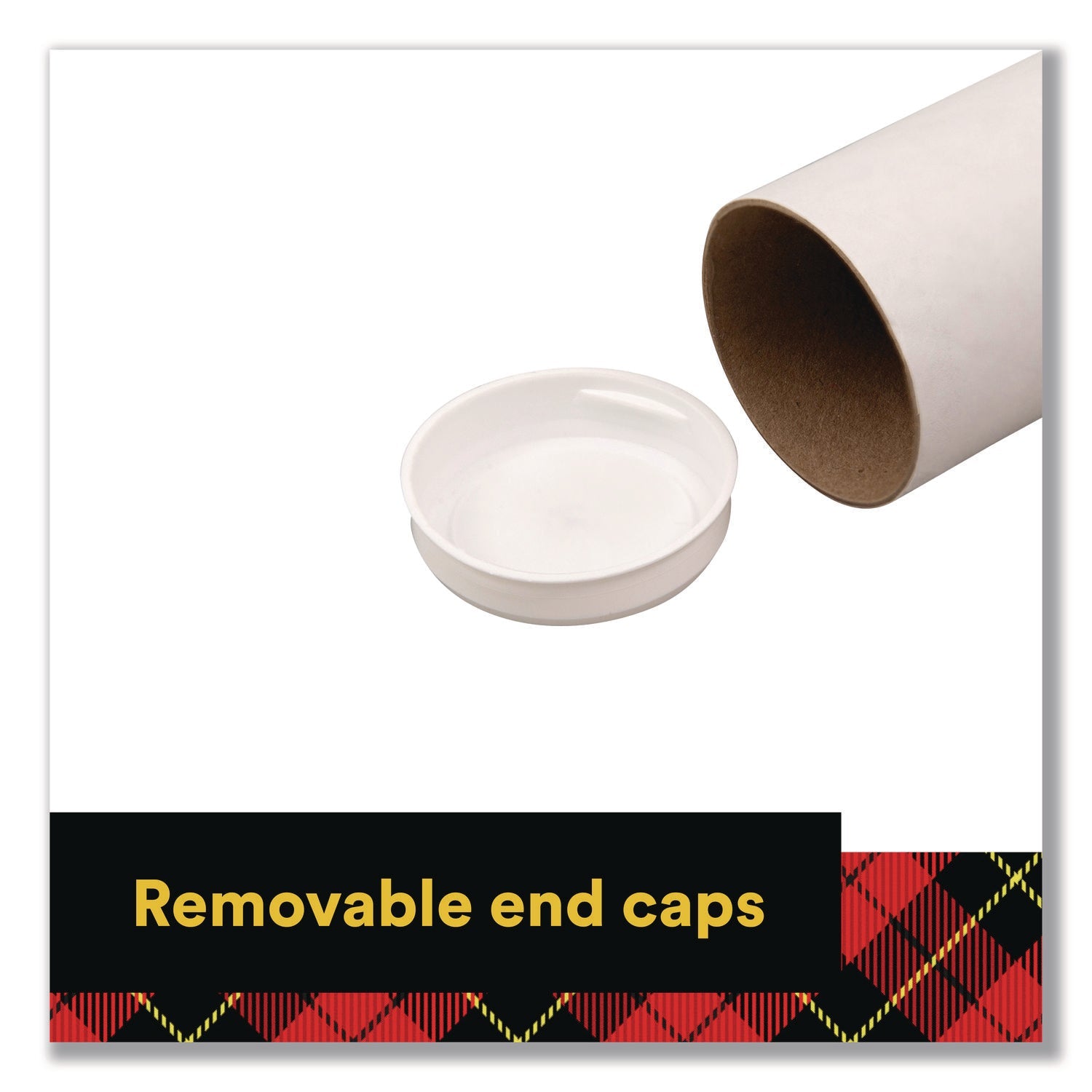 Scotch™ Mailing Tube, 24" Long, 2" Diameter, White, 12/Carton