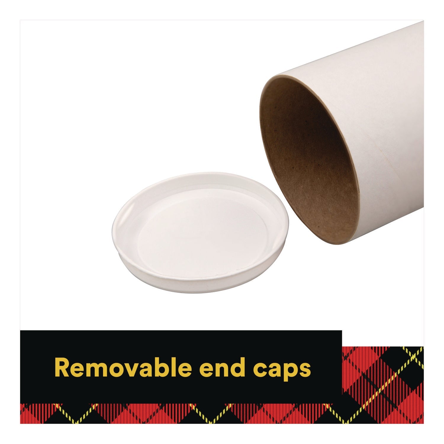 Scotch™ Mailing Tube, 48" Long, 4" Diameter, White, 12/Carton