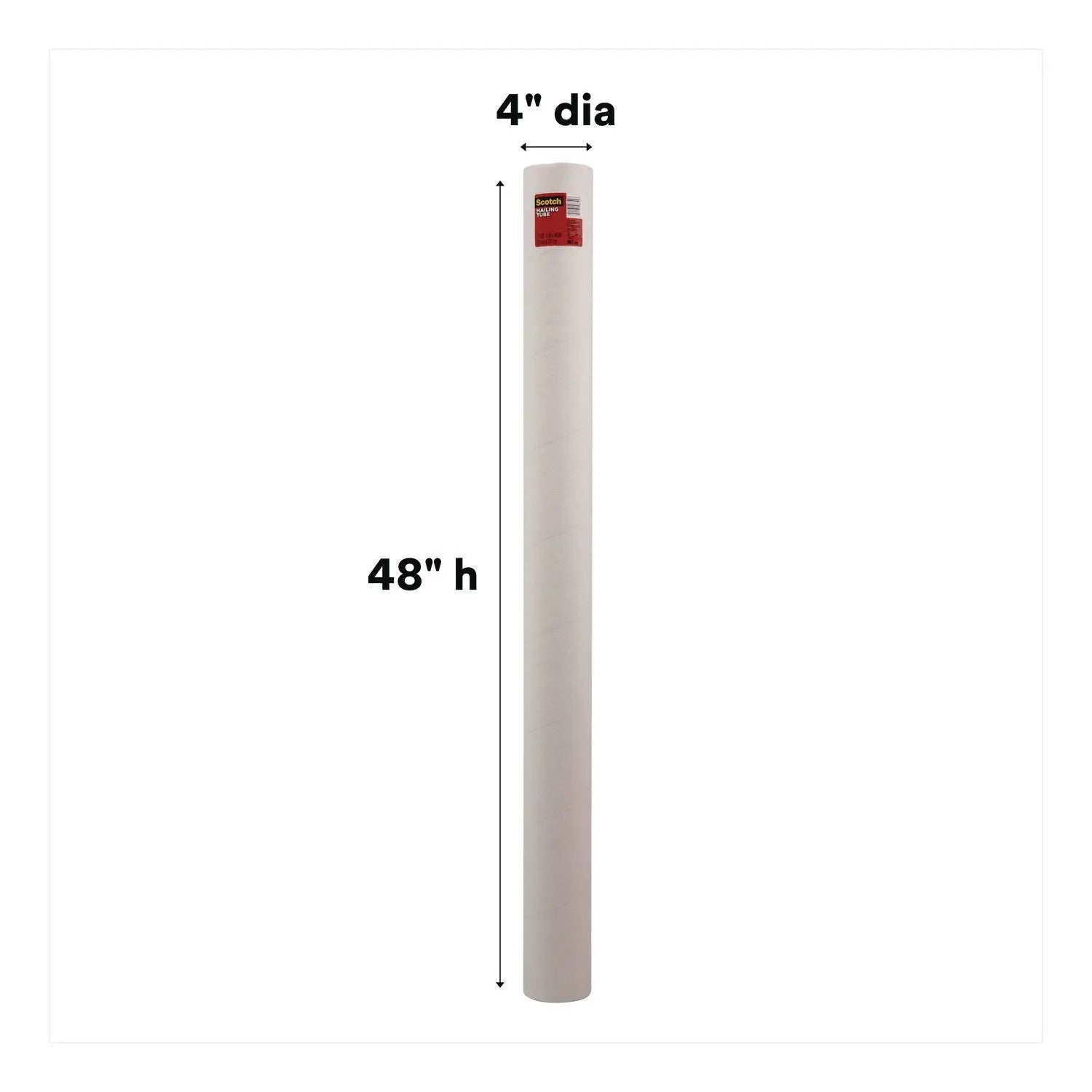 Scotch™ Mailing Tube, 48" Long, 4" Diameter, White
