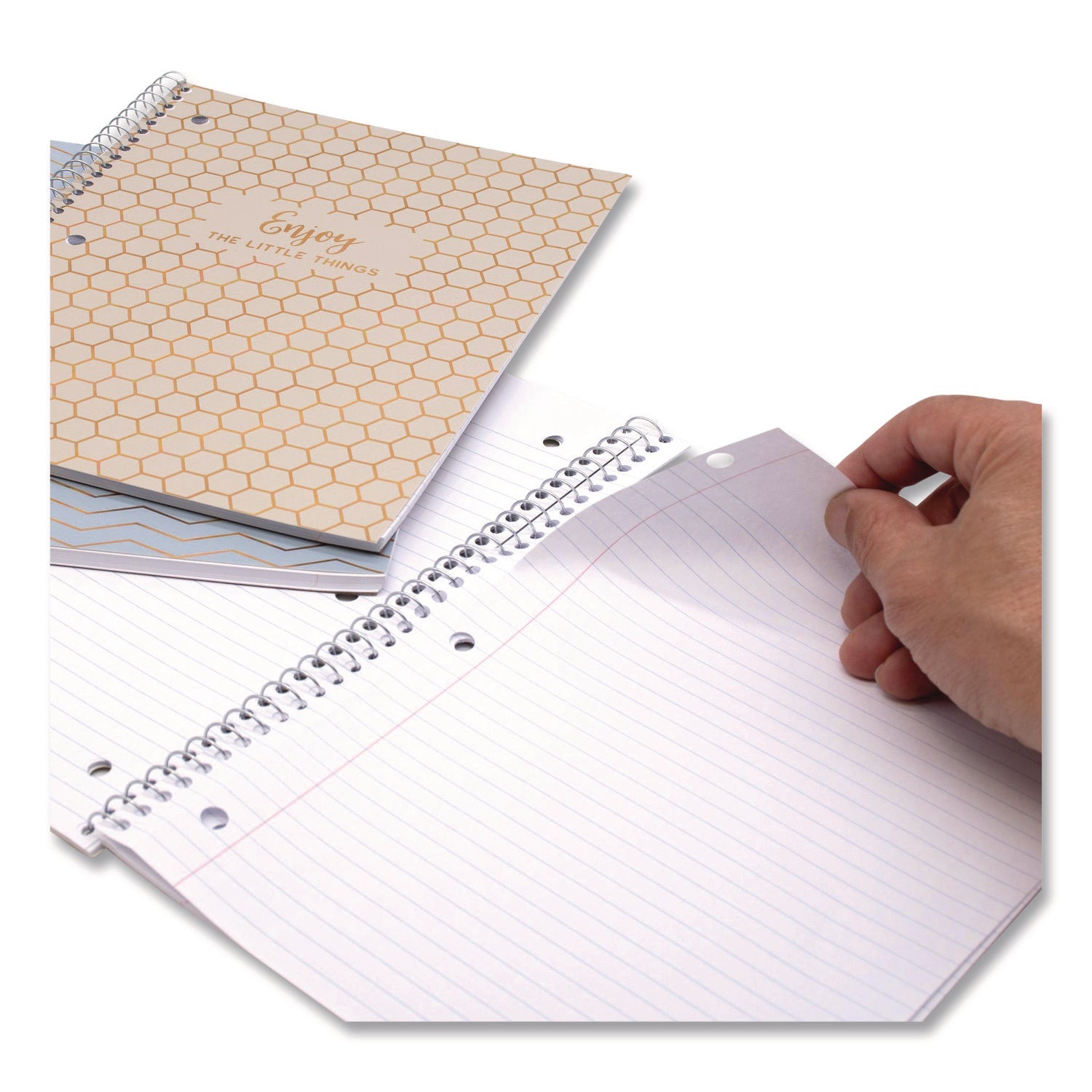 PUKKA PAD® 1-Subject Notebook, Medium/College Rule, Assorted Color Covers, (50) 10.5 x 8 Sheets, 3/Pack