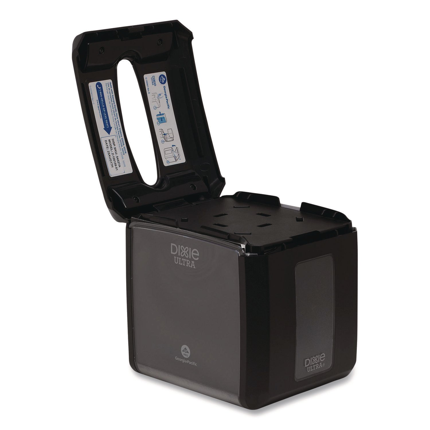 Dixie® Tabletop Napkin Dispenser, 6.1 x 7.6 x 7.2, Black