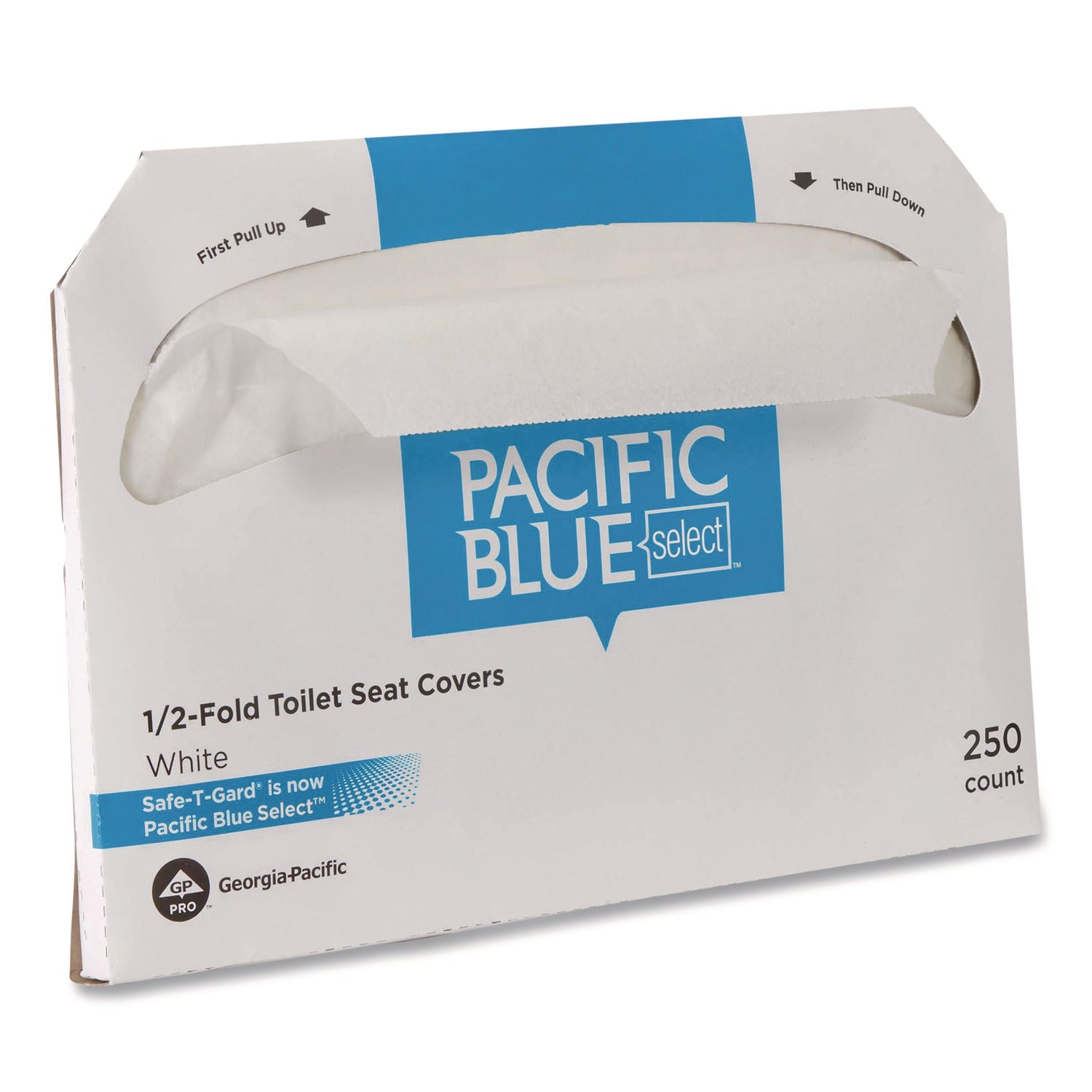 Georgia Pacific® Professional Safe-T-Gard Half-Fold Toilet Seat Covers, Half-Fold, 14.5 x 17.44, White, 250 Covers/Pack, 4 Packs/Carton