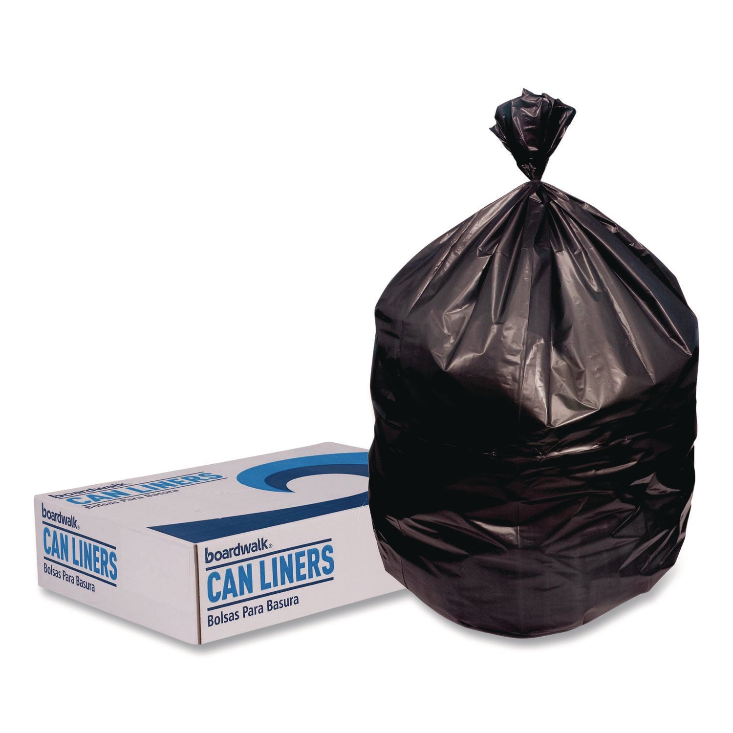 Heritage X-Liner Reprocessed Liners, 60 gal, 2 mil, 38 x 58, Black, Perforated Roll, 100/Carton