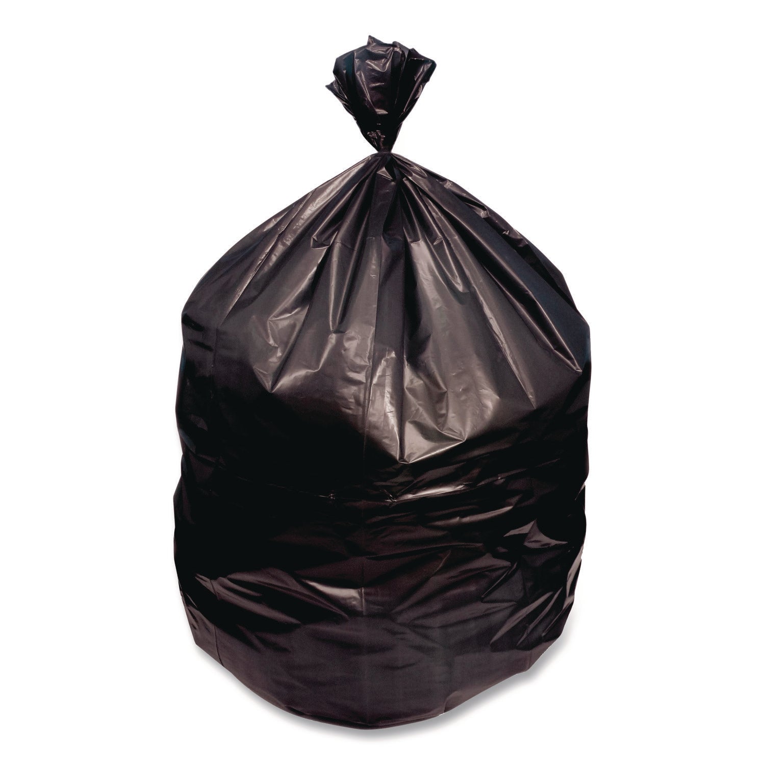 Heritage X-Liner Reprocessed Liners, 60 gal, 2 mil, 38 x 58, Black, Perforated Roll, 100/Carton