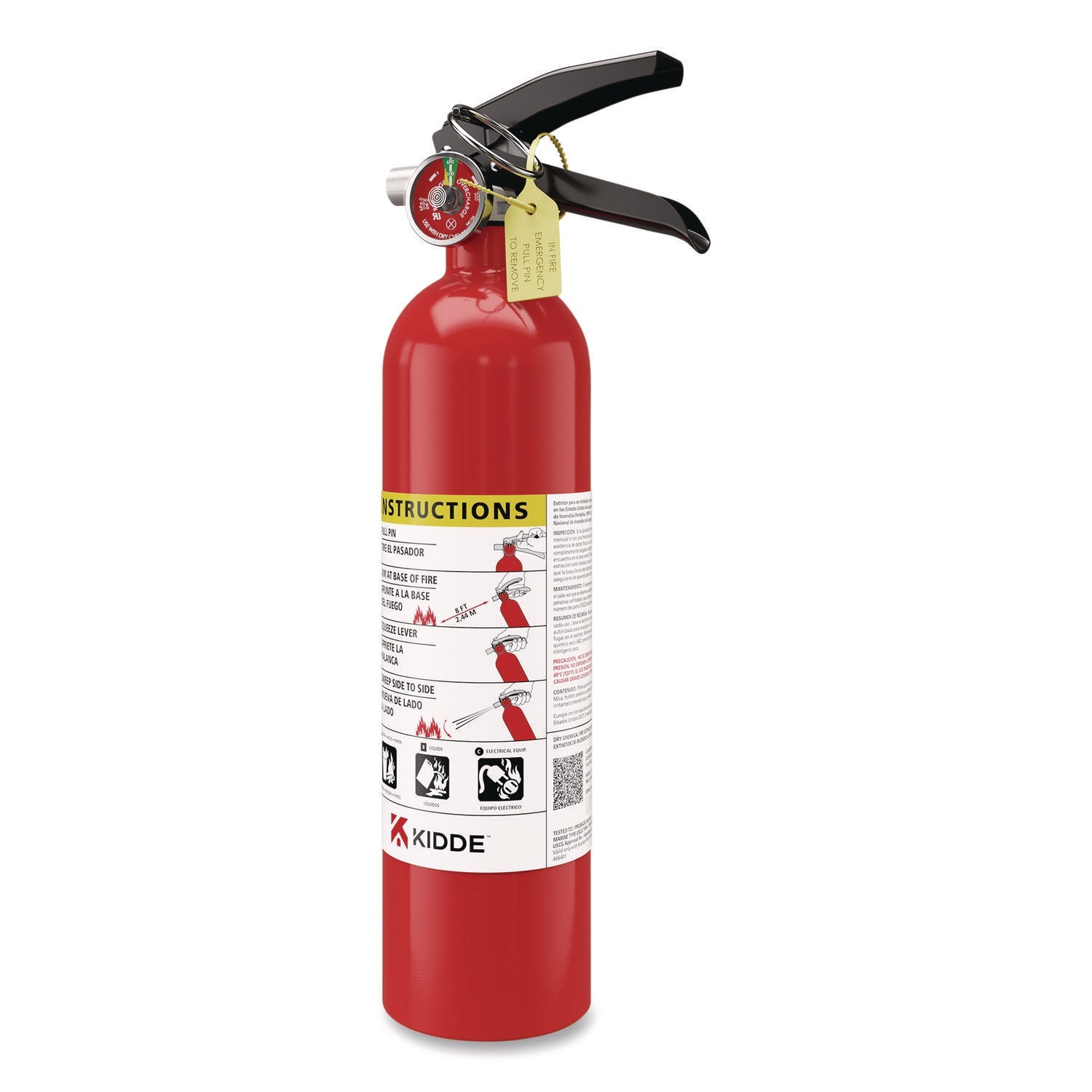 Kidde ProLine Dry-Chemical Commercial Fire Extinguisher, 1-A, 10-B:C