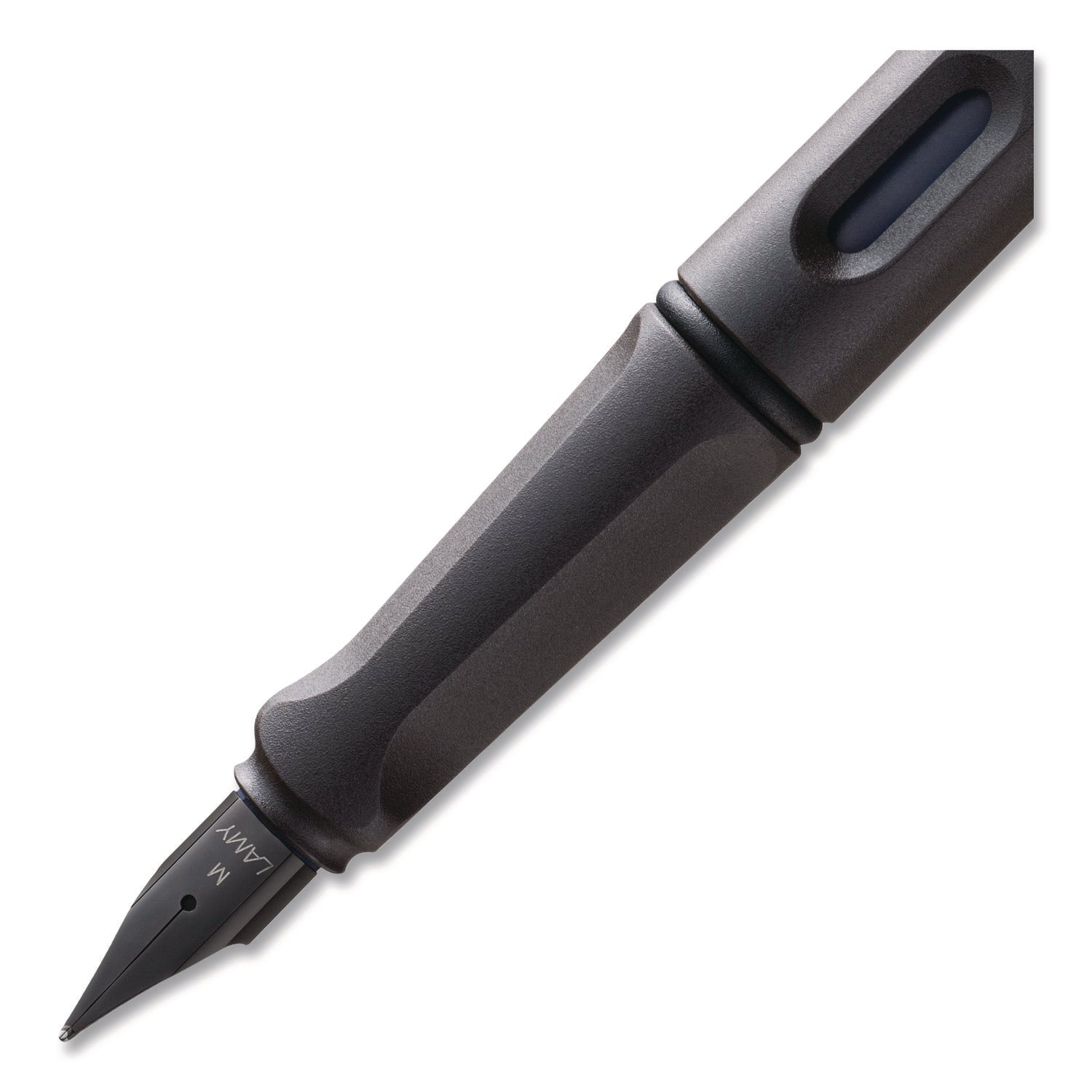LAMY safari Fountain Pen, Medium Nib, Blue Ink, Charcoal Barrel