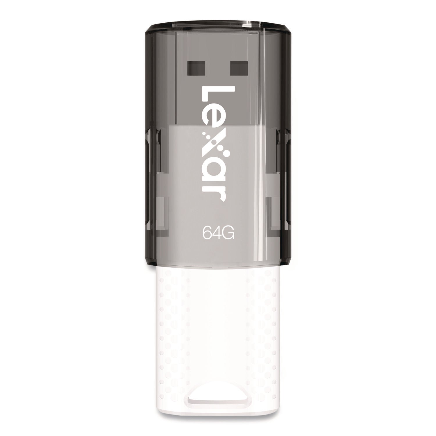 Lexar™ JumpDrive S60 USB 2.0 Flash Drive, 64 GB, Gray/White, 3/Pack