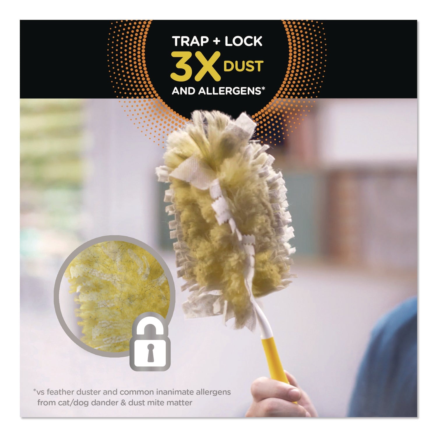 Swiffer® Heavy Duty Dusters Refill, Trap + Lock Fiber, Yellow, 11/Box