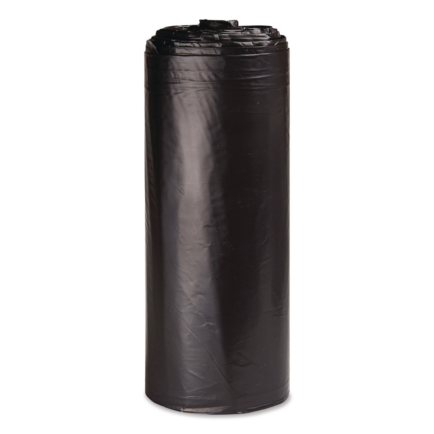 Inteplast Group Low-Density Commercial Can Liners, 33 gal, 1.5 mil, 33" x 39", Black, Interleaved Roll, 20 Bags/Roll, 5 Rolls/Carton