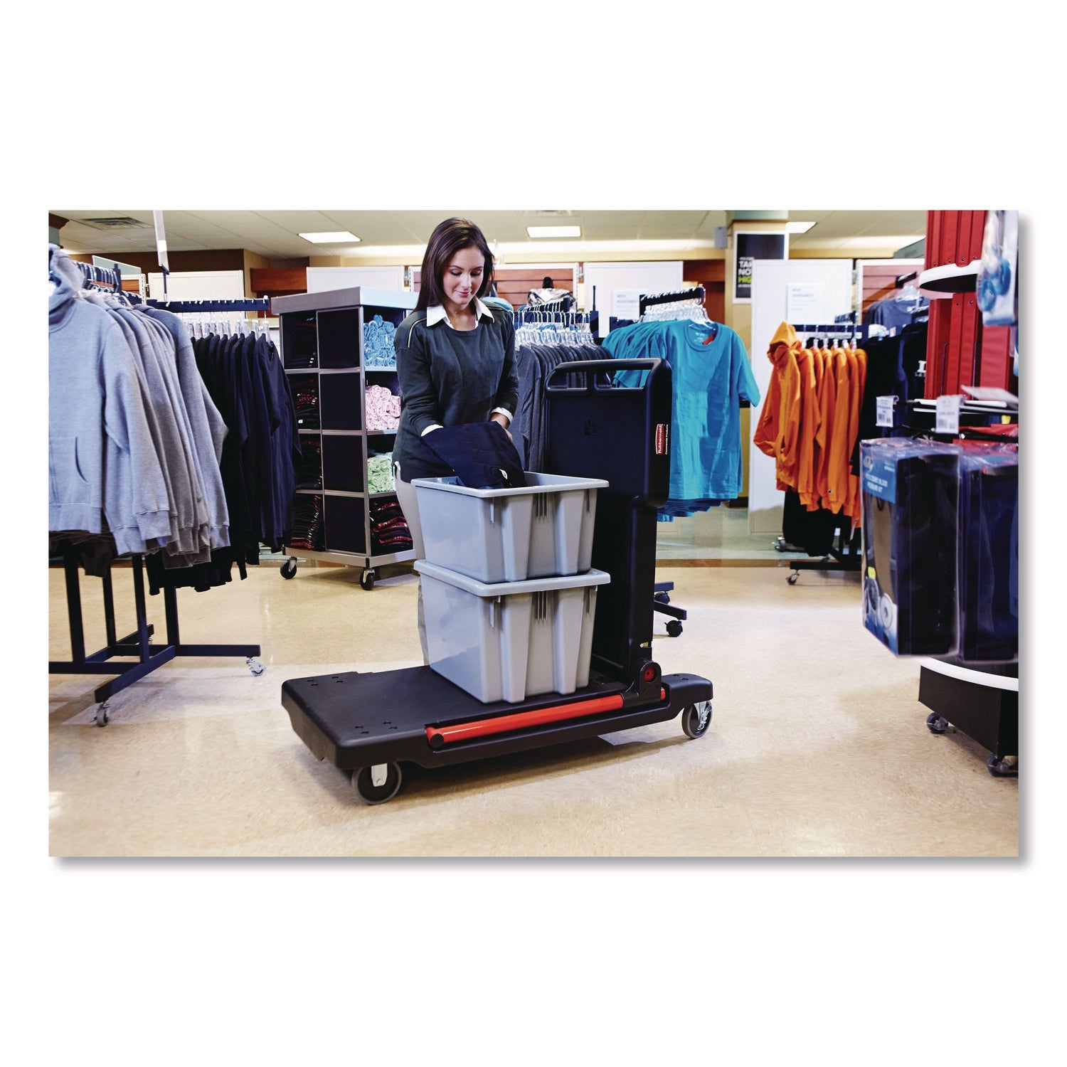 Rubbermaid® Commercial Palletote Box, 1.6 cu ft, 15.5" x 19.5" x 13", Gray