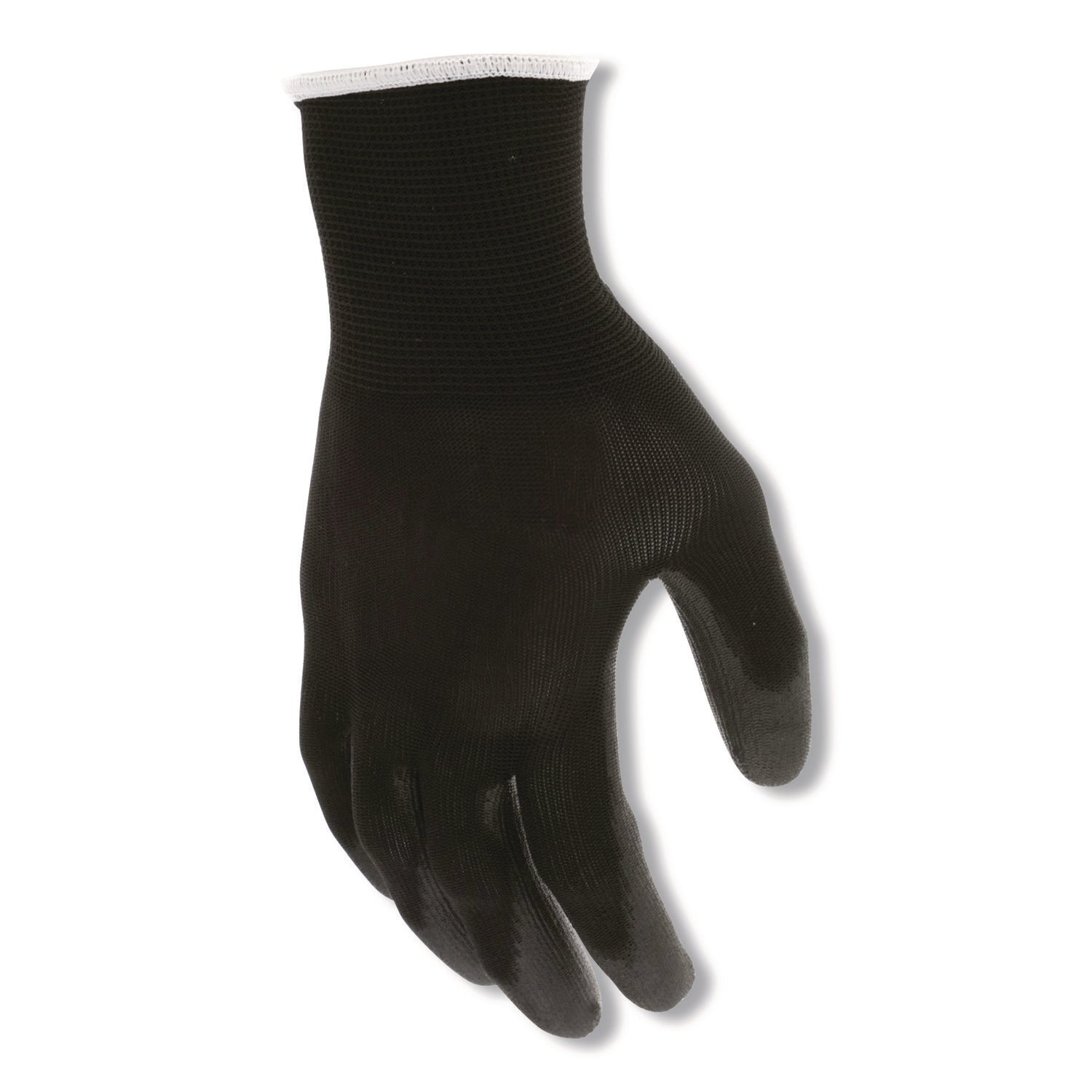 MCR™ Safety Work Gloves, Black, Large, Dozen