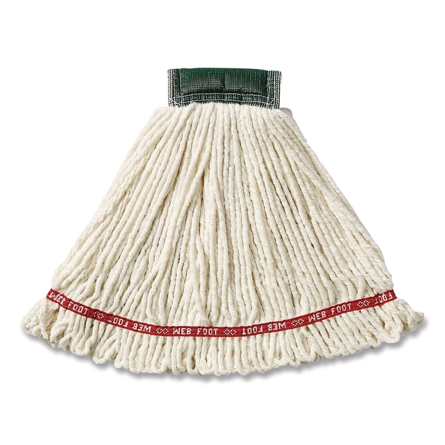 Rubbermaid® Commercial Web Foot Shrinkless Wet Mop Head, 20 oz, 5" Headband, White