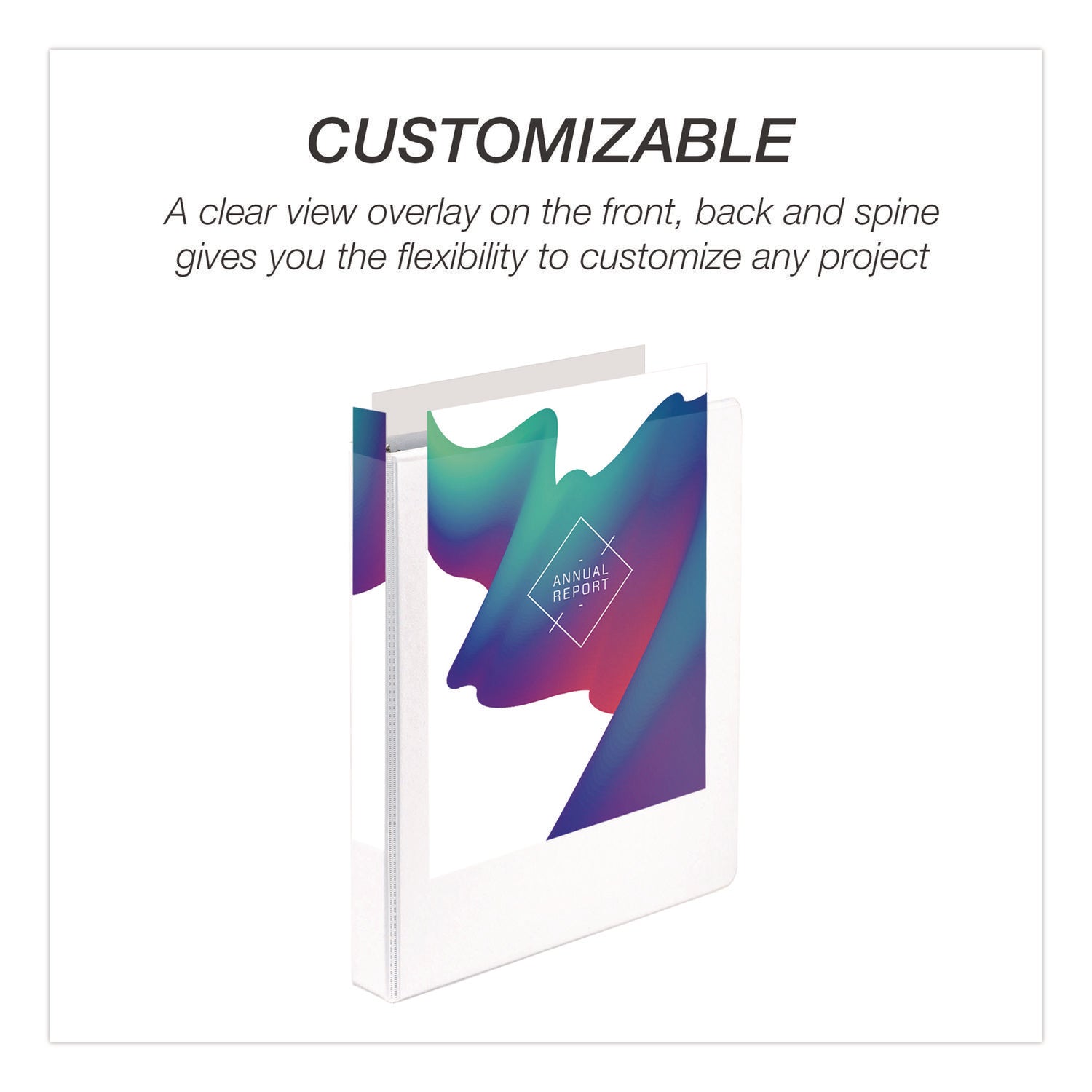 Samsill® Economy Round Ring View Binders, 3 Rings, 1" Capacity, 11.5 x 8.5, White, 12/Carton