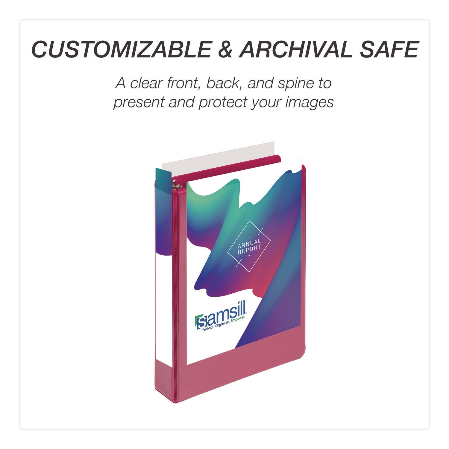 Samsill® Economy Round Ring View Binders, 3 Rings, 1" Capacity, 8.5 x 5.5, Assorted, 6/Carton