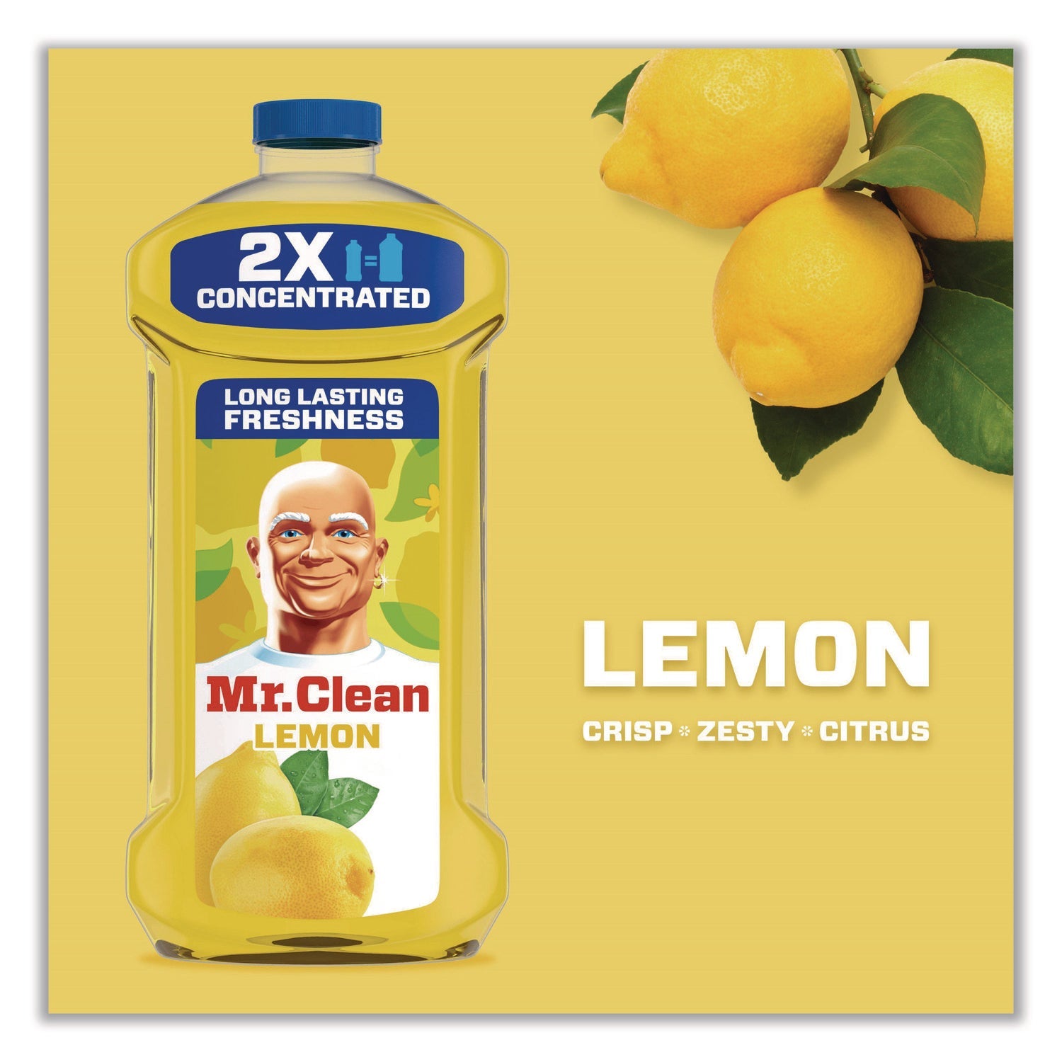 Mr. Clean® Multi-Surface Antibacterial Cleaner, Lemon Scent, 23 oz Bottle, 6/Carton