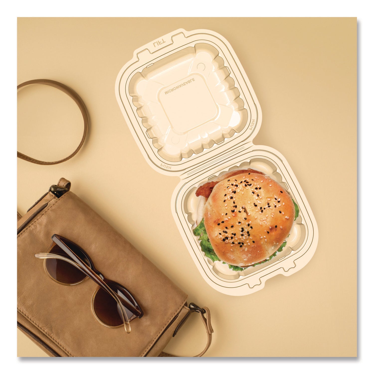 Dart® Microwaveable Hinged Containers, 6.31 x 6.31 x 3, Clear, Plastic, 300/Carton - Bloom Skins