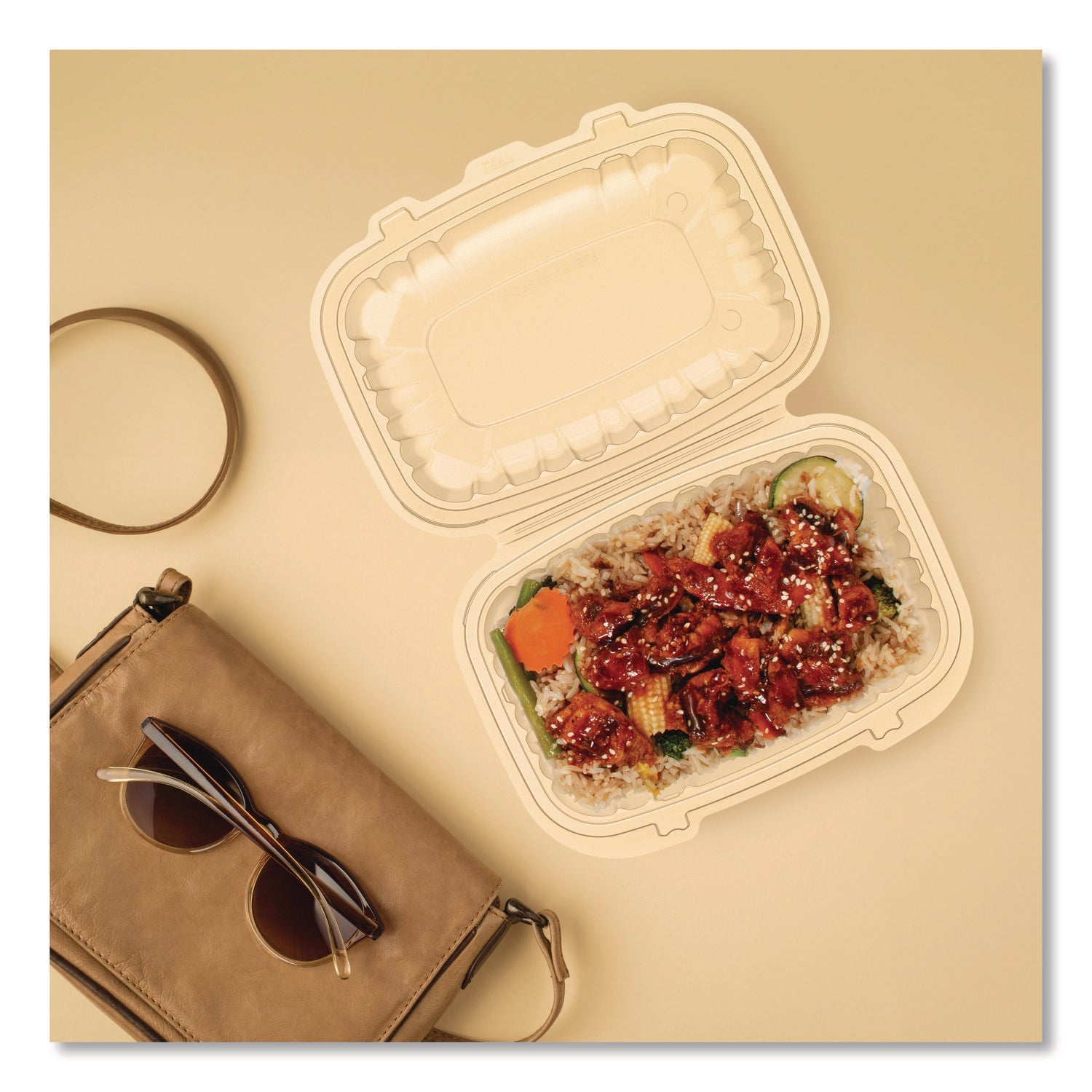 Dart® Microwaveable Hinged Containers, 6.5 x 9 x 3, Clear, Plastic, 300/Carton - Bloom Skins