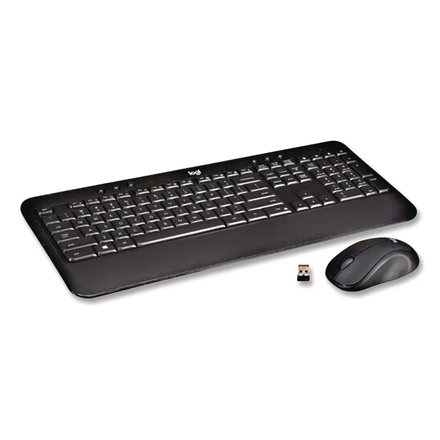 Logitech® Advanced Wireless Mouse and Keyboard Combo, 2.4 GHz Frequency, 33 ft Wireless Range, Black