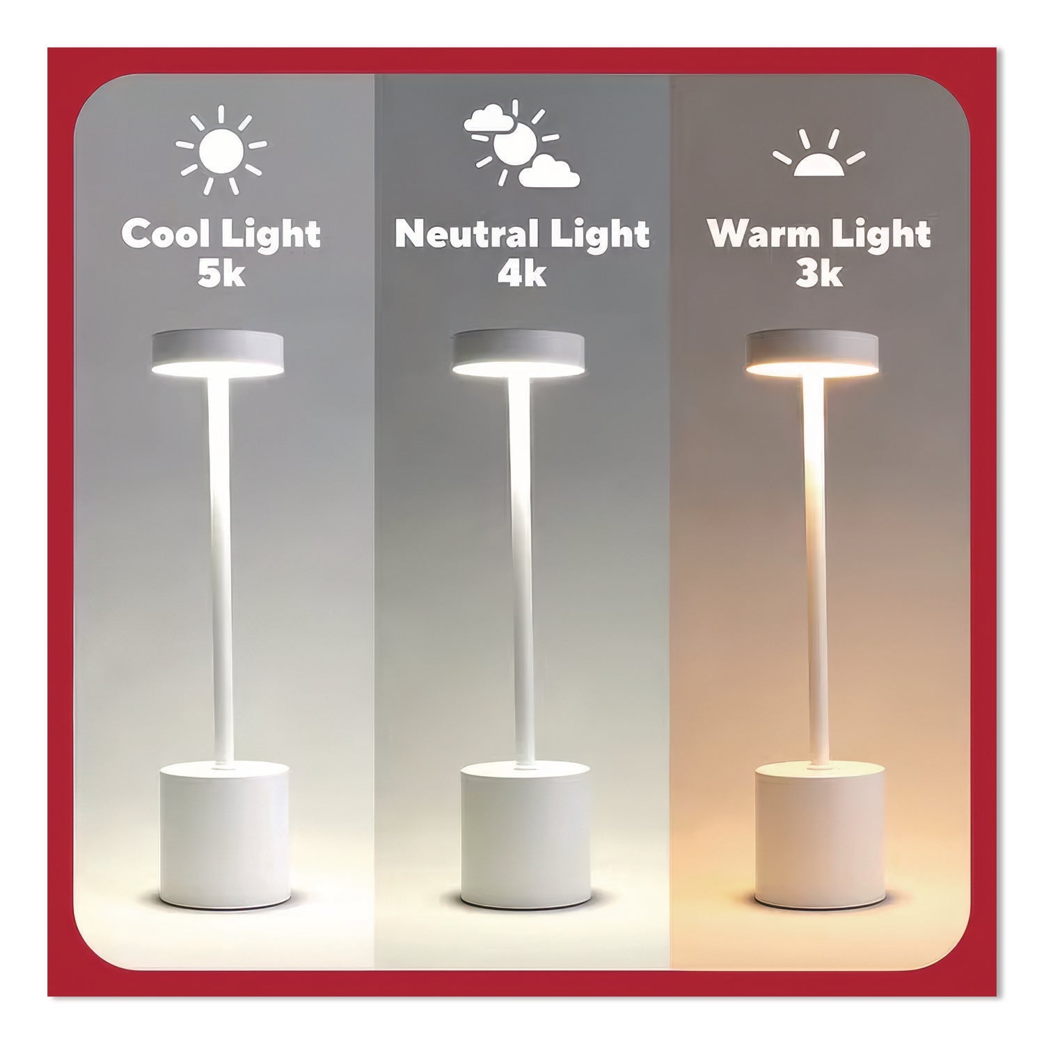 TRU RED™ LED Desk Lamp, Candlestick Neck, 13.5" High, White