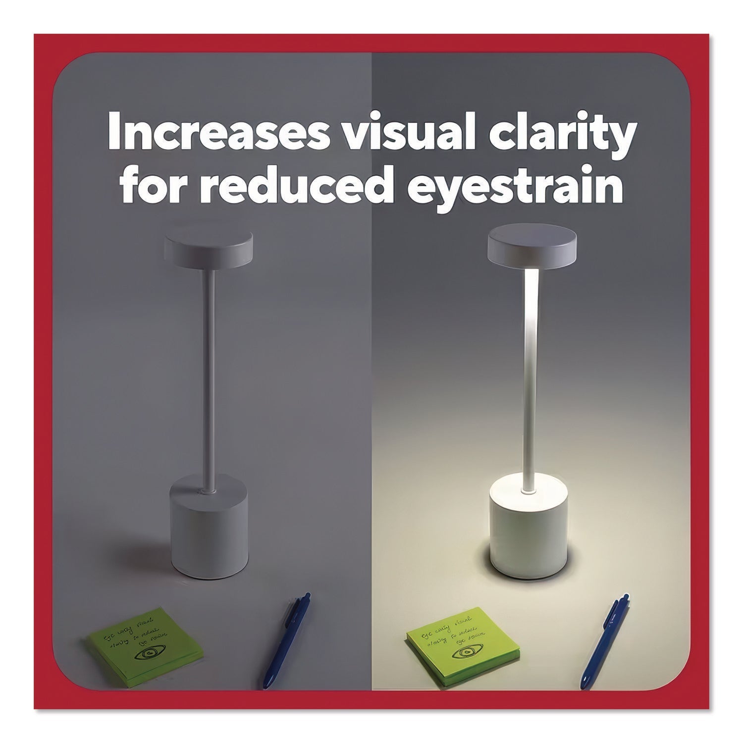 TRU RED™ LED Desk Lamp, Candlestick Neck, 13.5" High, White