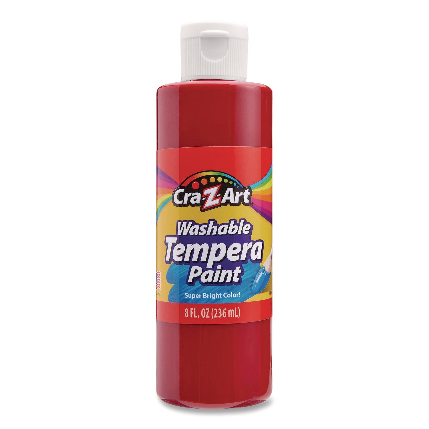 Cra-Z-Art® Washable Tempera Paint, 10 Assorted Colors, 8 oz Bottle, 10/Pack