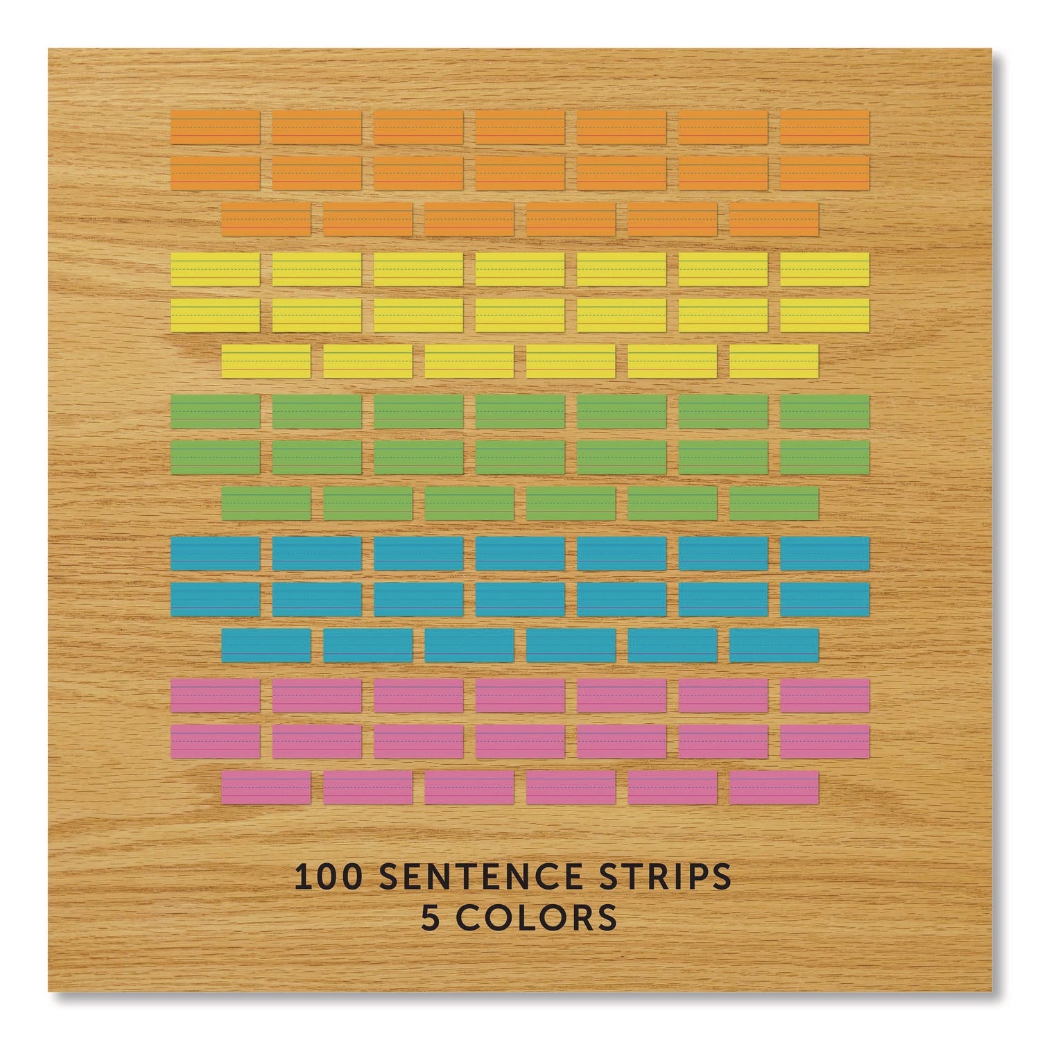 Astrobrights® Word Strips, Small, Assorted Colors, 100/Pack
