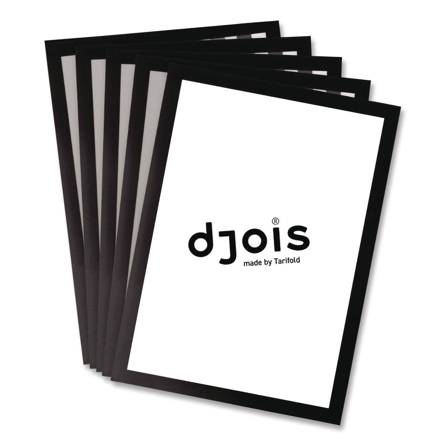 djois® by Tarifold SOLO Magnetic Frame, 8.5 x 11 Insert, Black Frame, 5/Pack - Bloom Skins