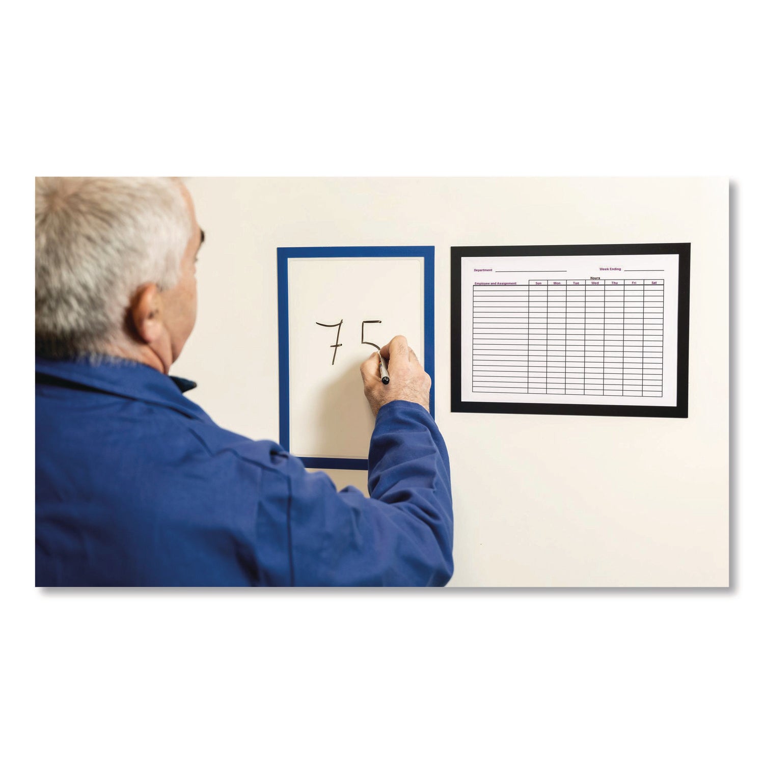 djois® by Tarifold SOLO Magnetic Frame, 8.5 x 11 Insert, Blue Frame, 5/Pack - Bloom Skins