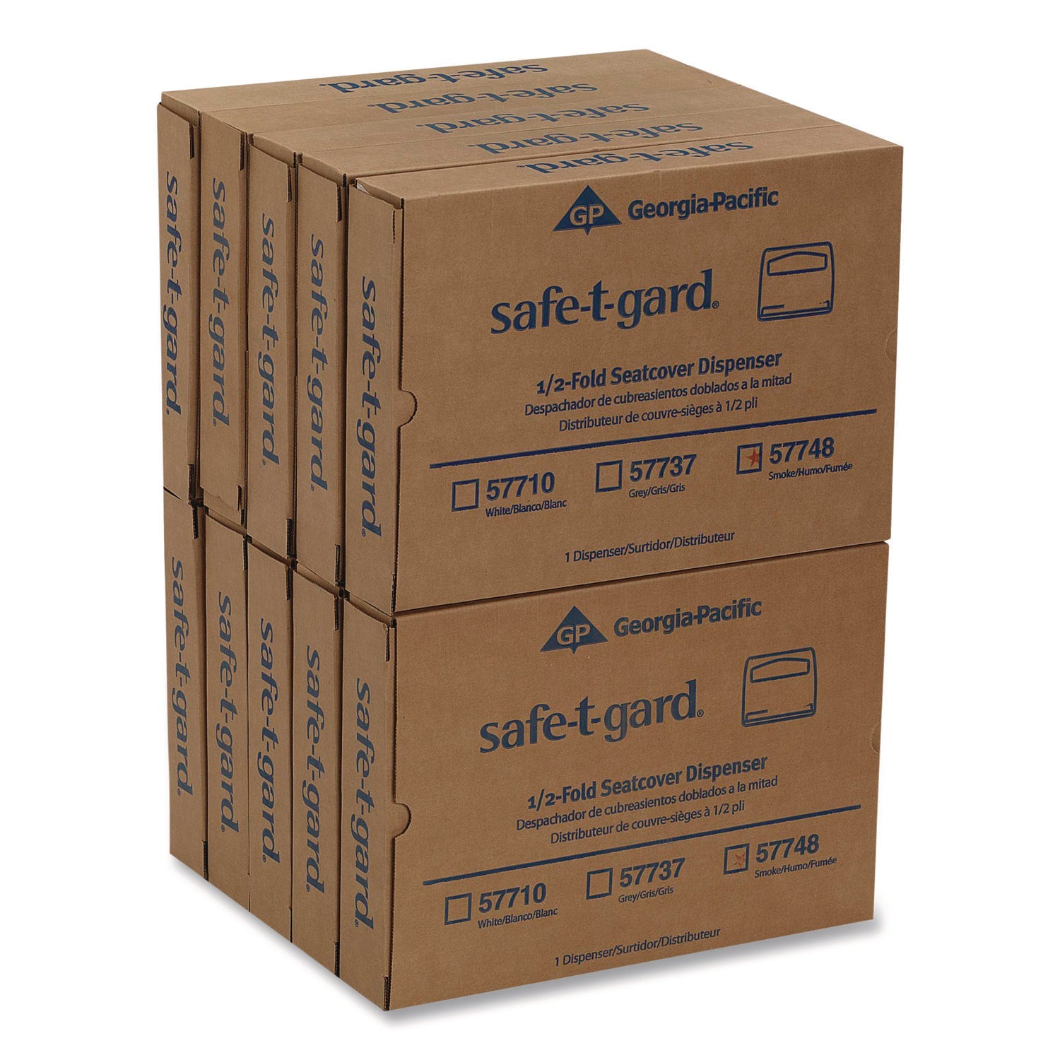 Georgia Pacific® Professional Safe-T-Gard Toilet Seat Cover Dispenser, 16.37 x 2.5 x 11.75, White, 10/Carton