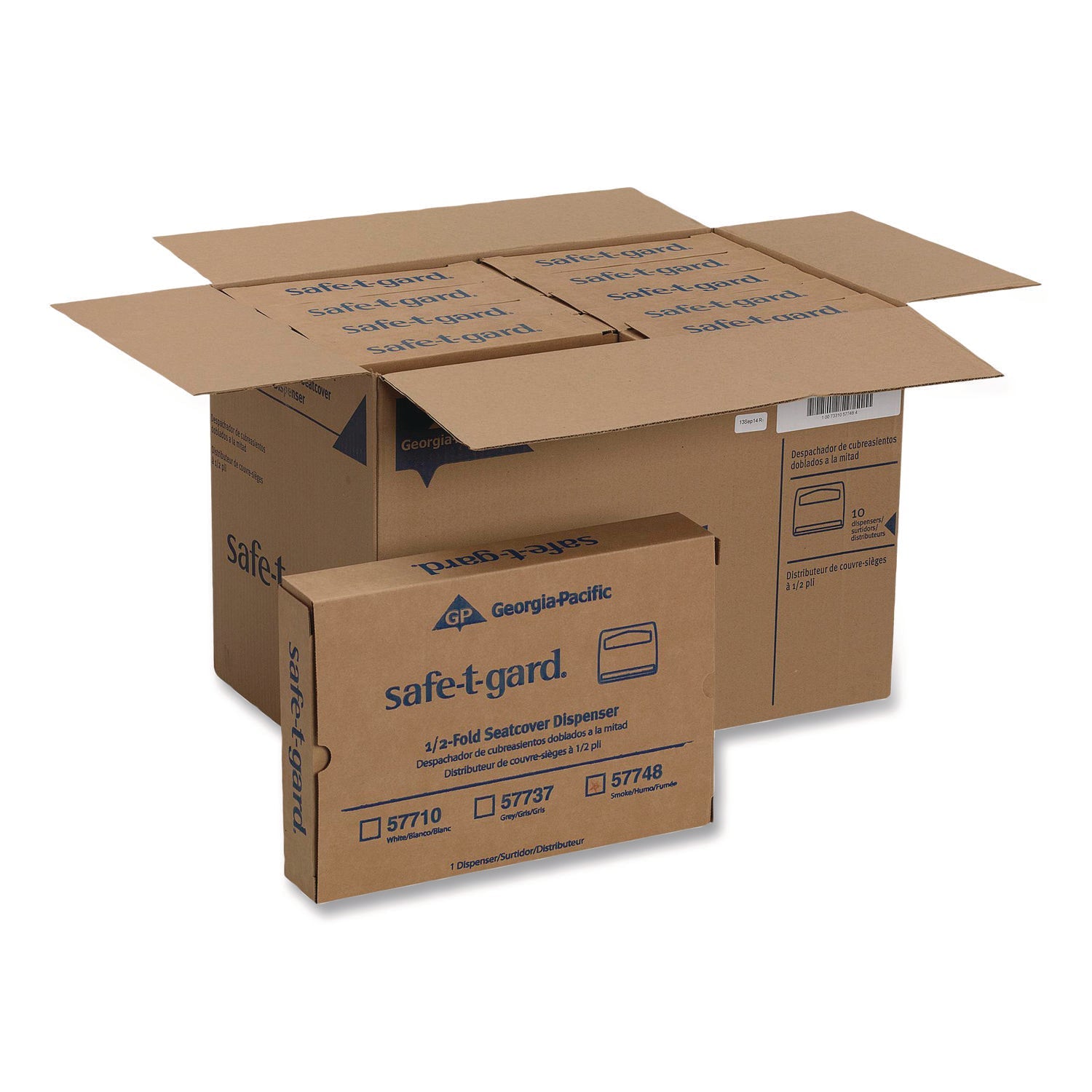 Georgia Pacific® Professional Safe-T-Gard Toilet Seat Cover Dispenser, 16.37 x 2.5 x 11.75, White, 10/Carton