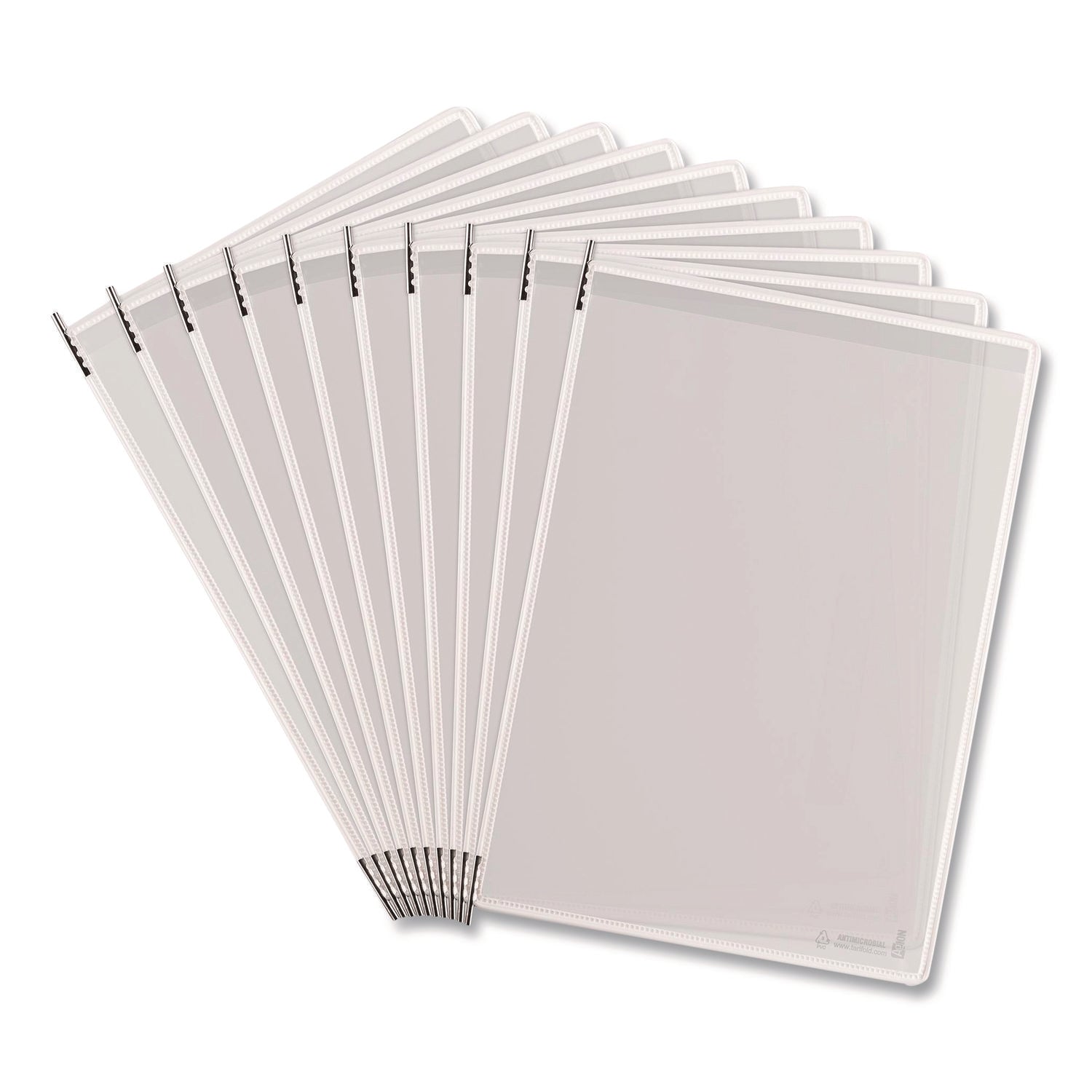 djois® by Tarifold Antimicrobial Pivoting Pockets, 1 Section, White, 10/Pack - Bloom Skins