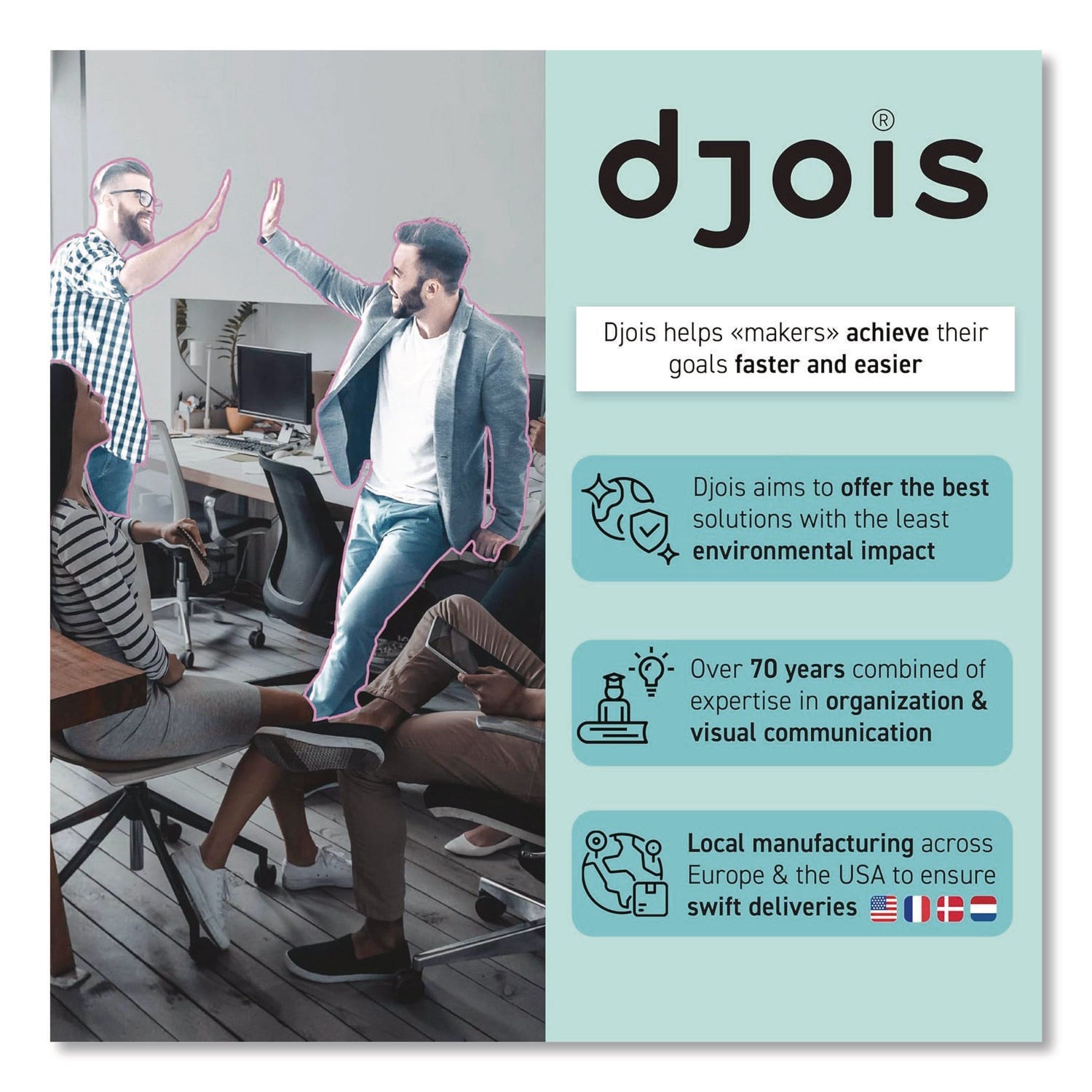 djois® by Tarifold Antimicrobial Pivoting Pockets, 1 Section, Black, 10/Pack - Bloom Skins