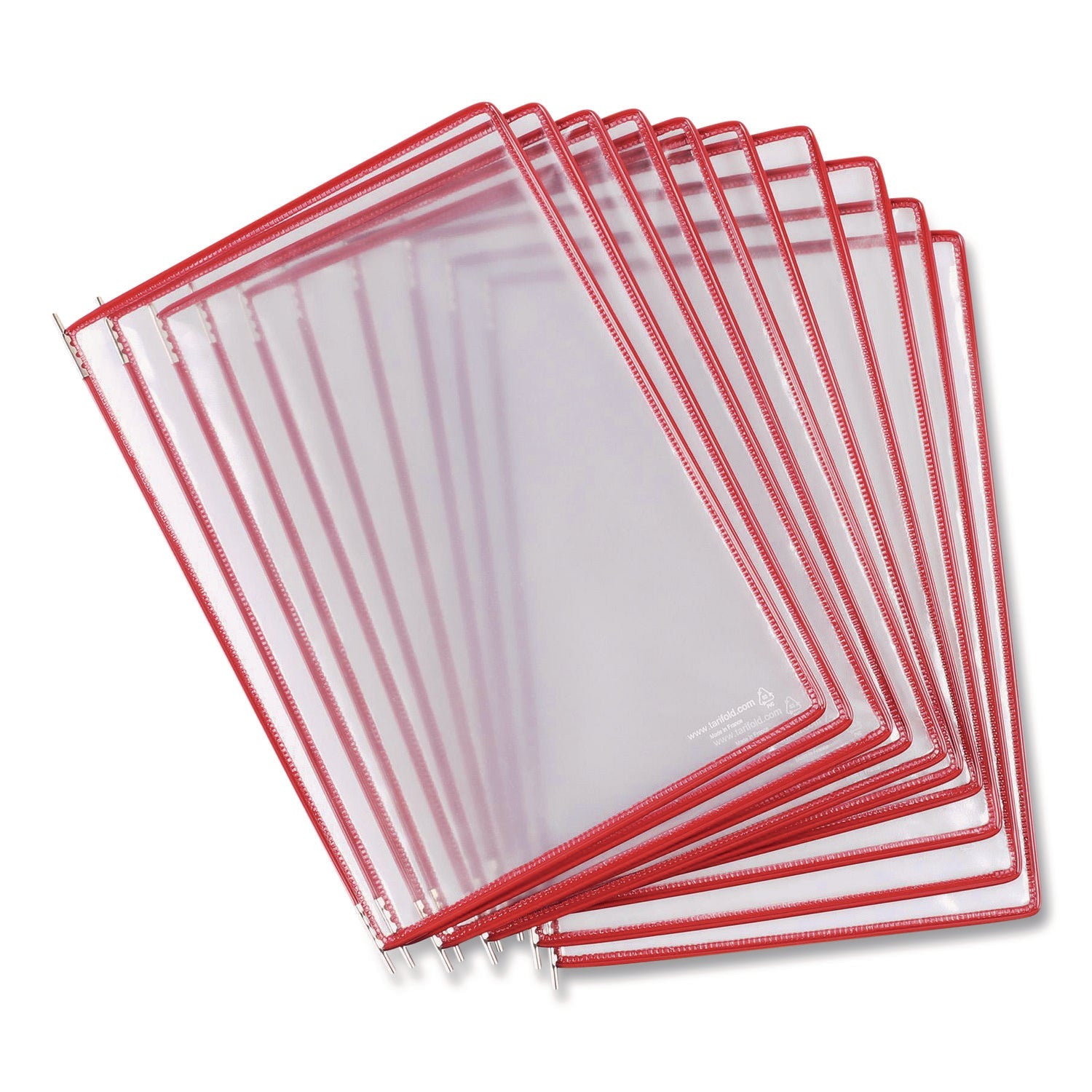 djois® by Tarifold Pivoting Pockets, 1 Section, Red, 10/Pack - Bloom Skins