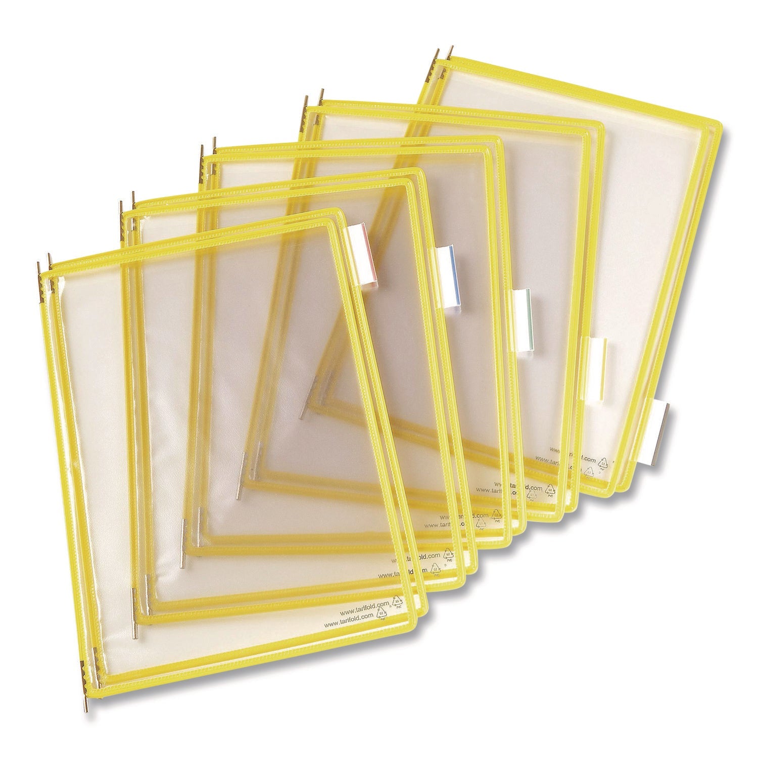 djois® by Tarifold Pivoting Pockets, 1 Section, Yellow, 10/Pack - Bloom Skins